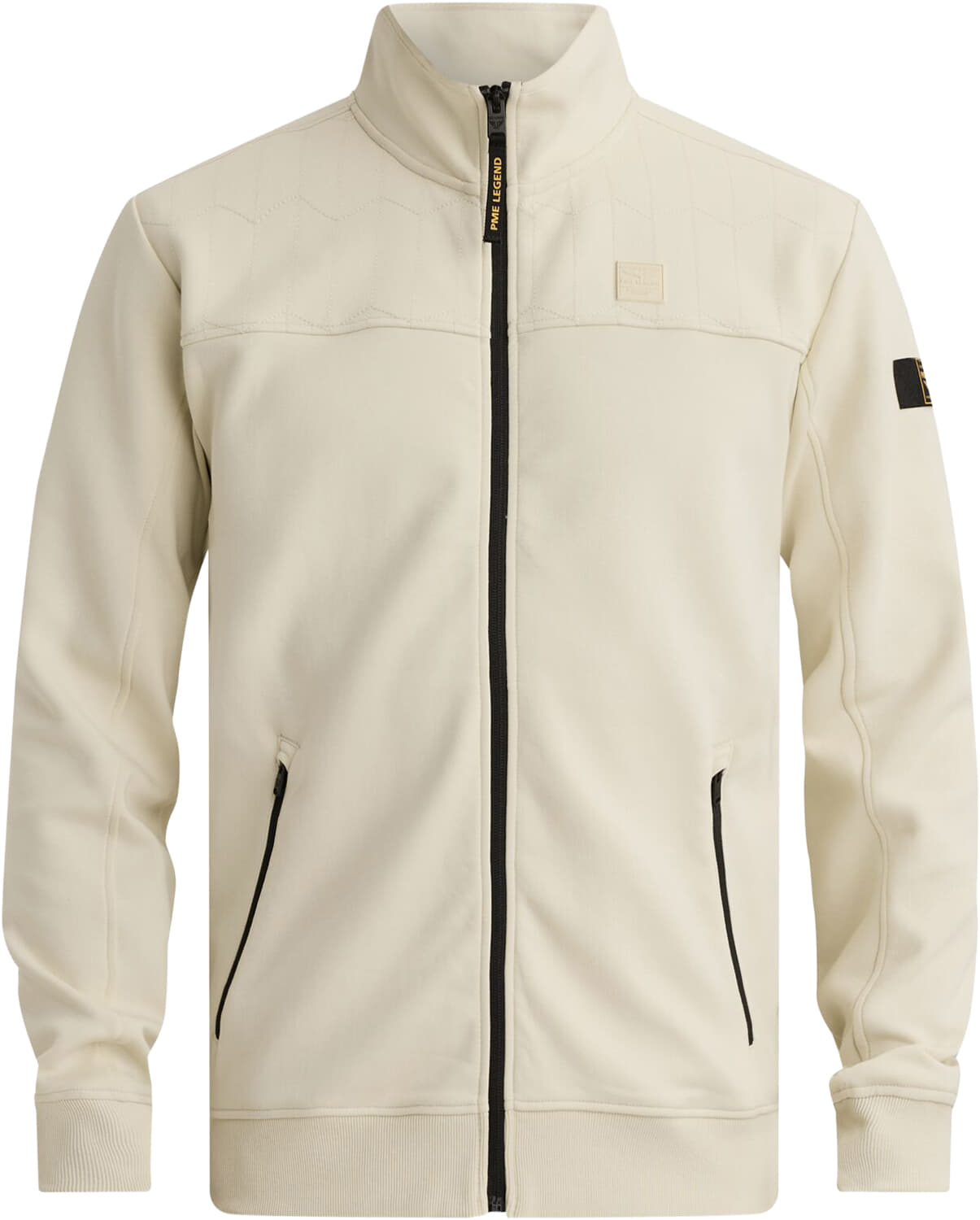 Pme Legend Jacket  Zip Interlock Sweat Beige