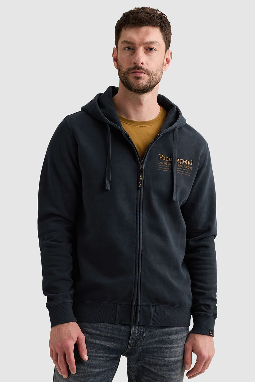 Pme Legend Hooded Dry Peached Fleece  Navy