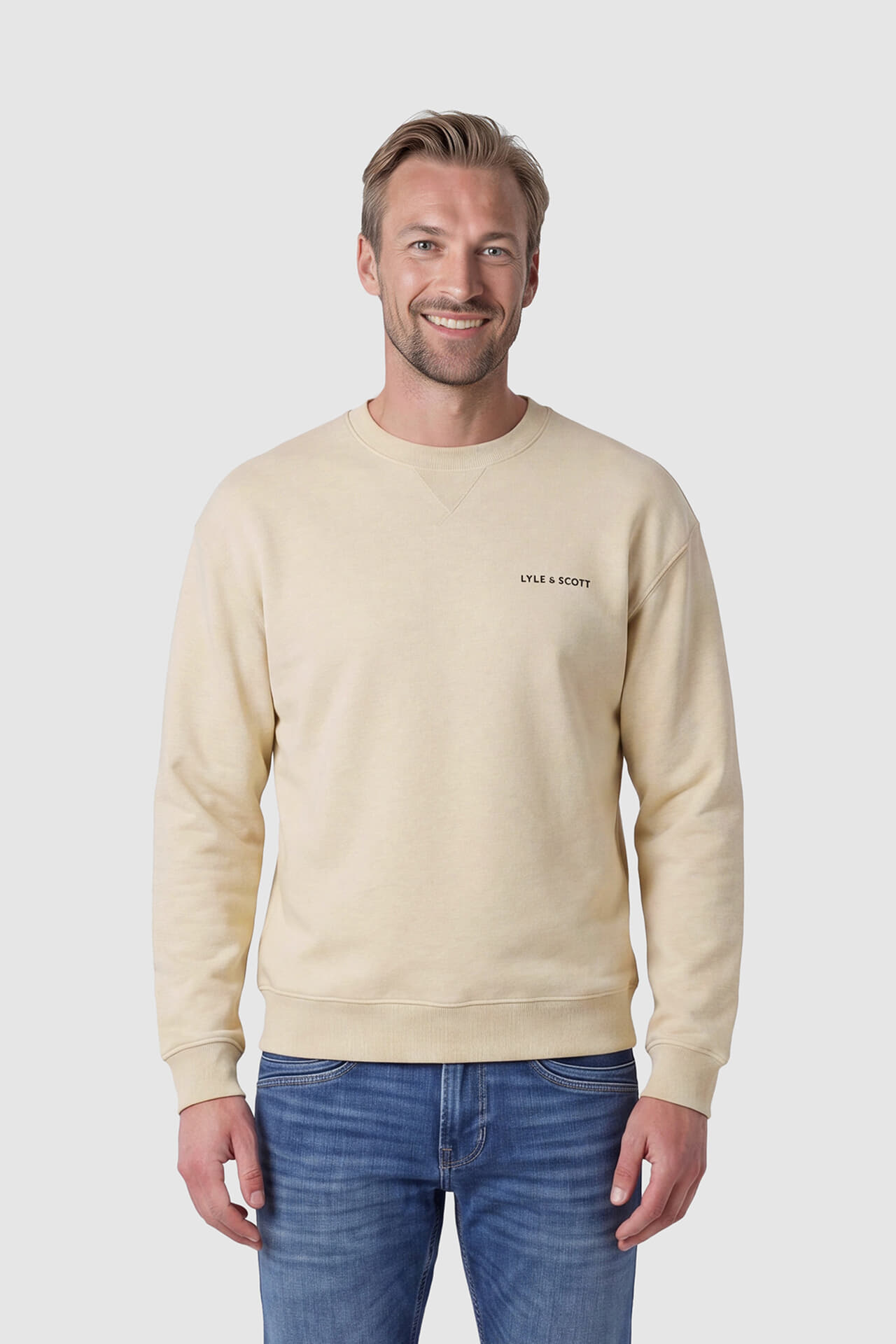 Lyle & Scott Sweater Script Crewneck Off White