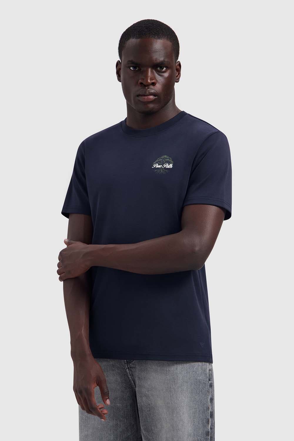 Pure Path T-shirt Rooted Tree Navy
