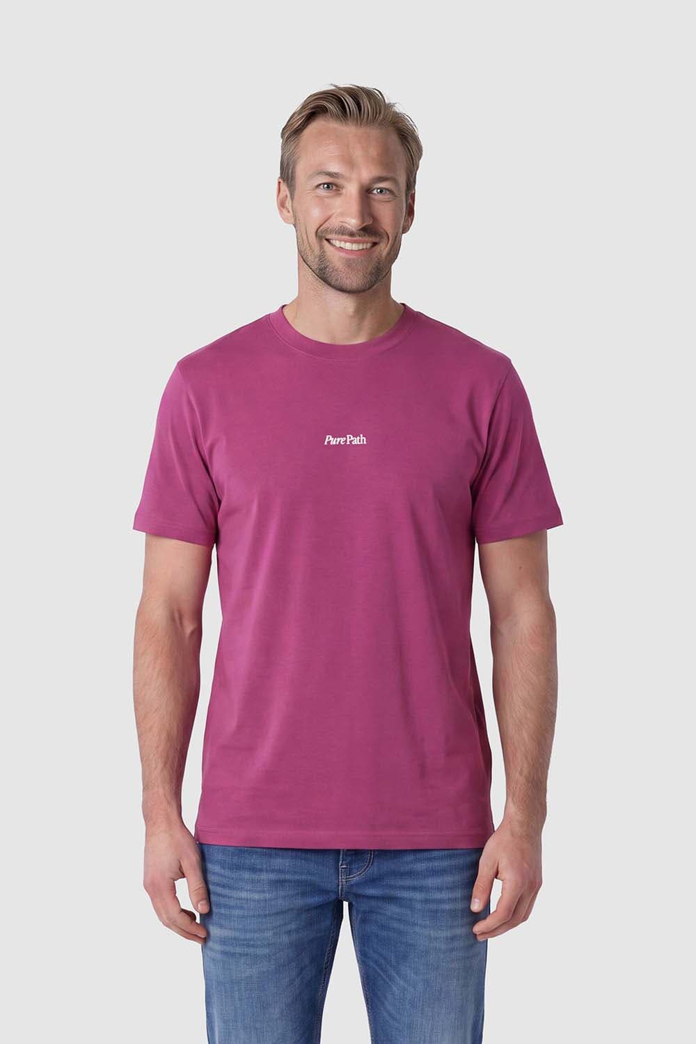 Pure Path T-shirt Rooted By Friendship  Roze