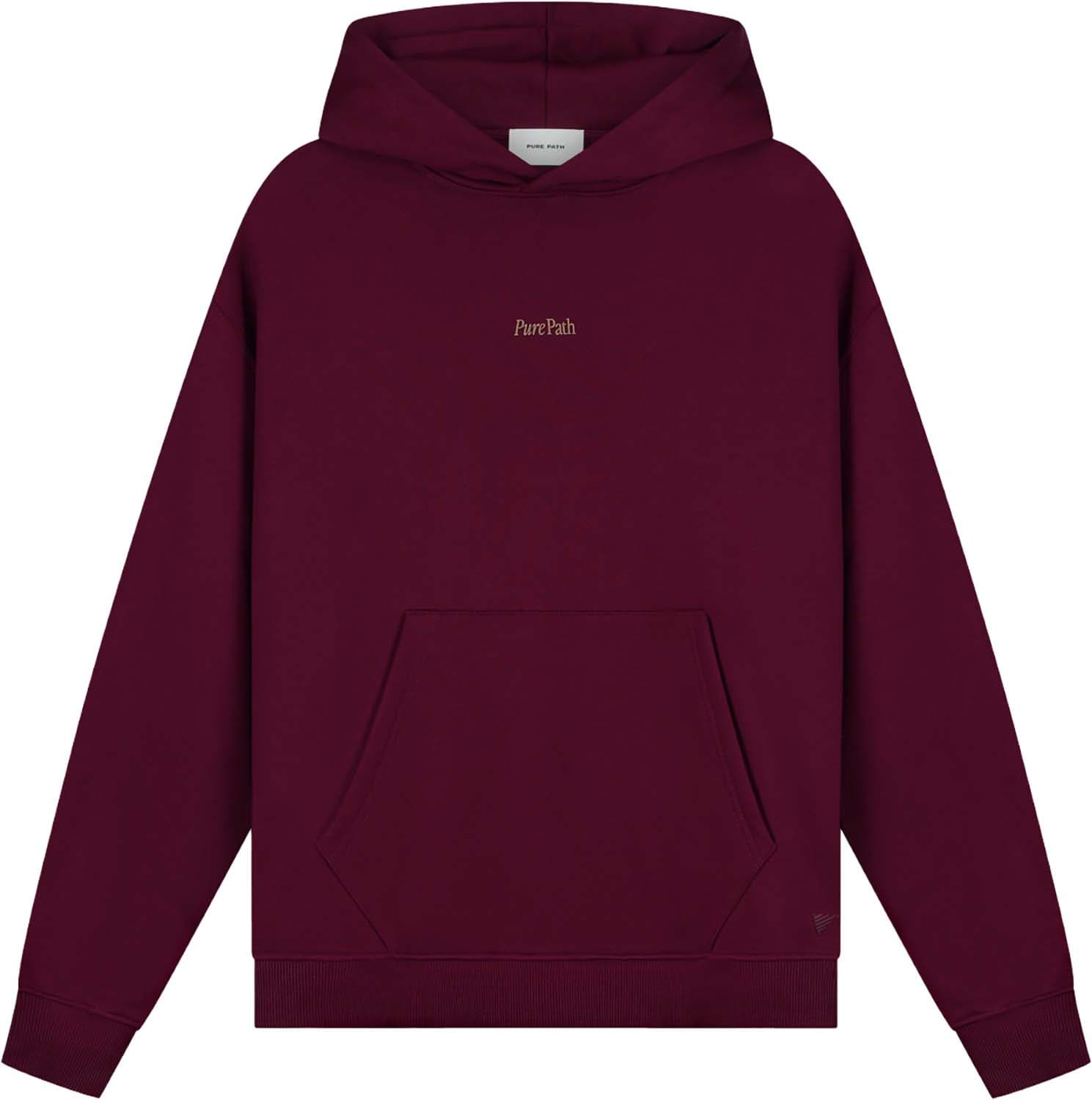 Pure Path Hoodie Tree Trunk  Bordeaux Rood
