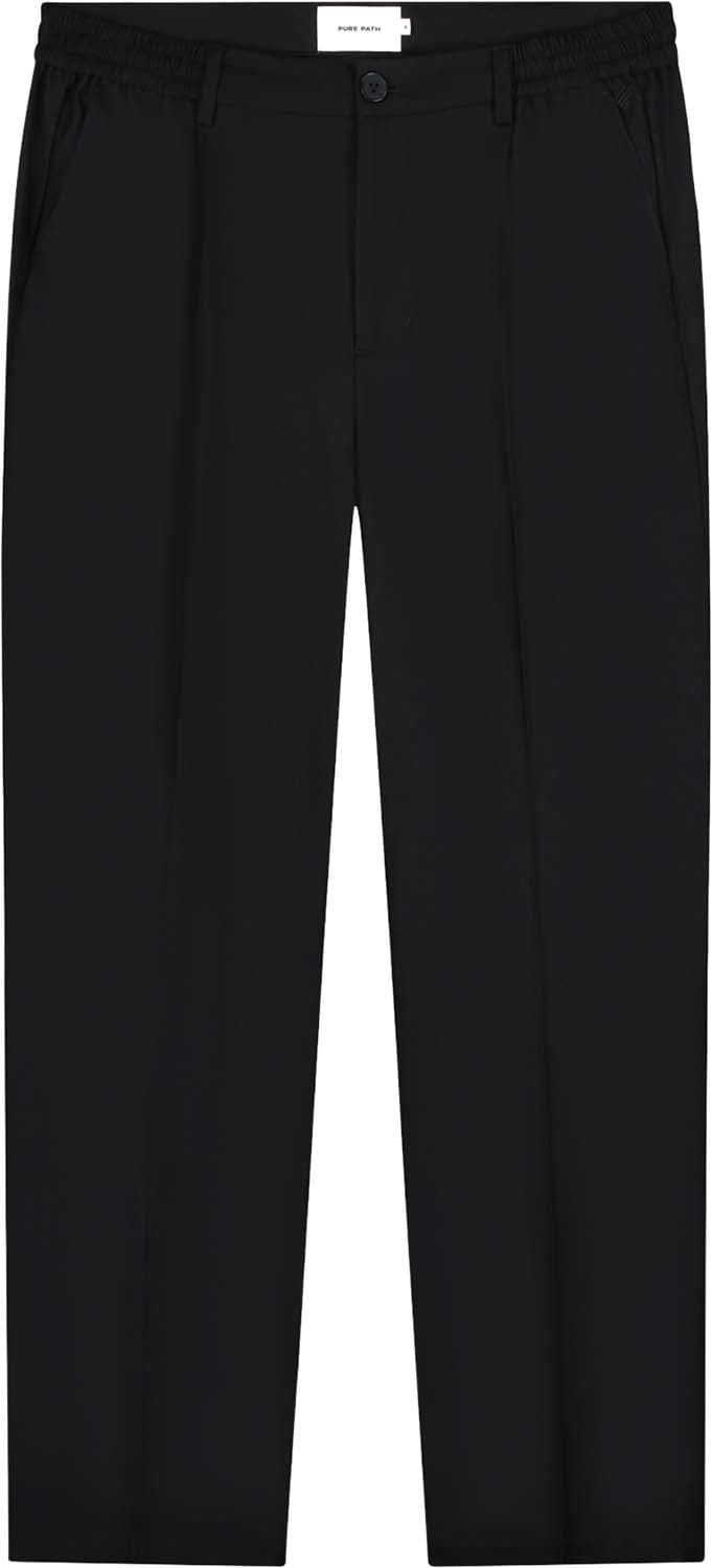 Pure Path Chino Pleated twill Zwart