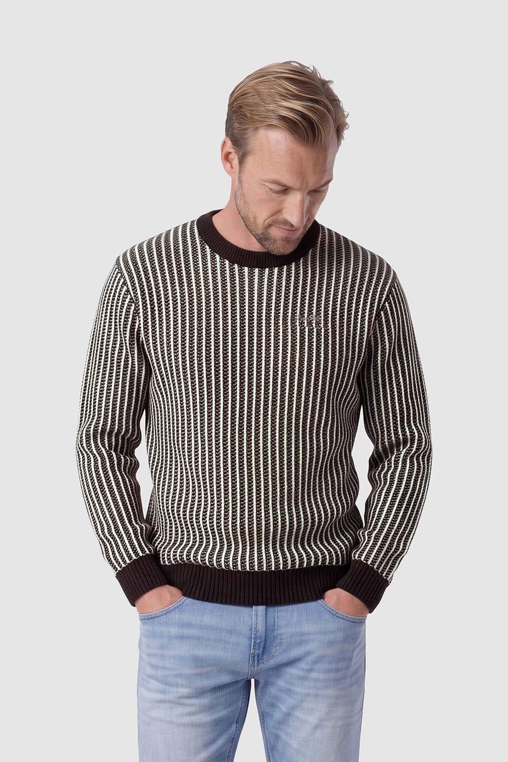 Pure Path Sweater Ladderstitch  Bruin