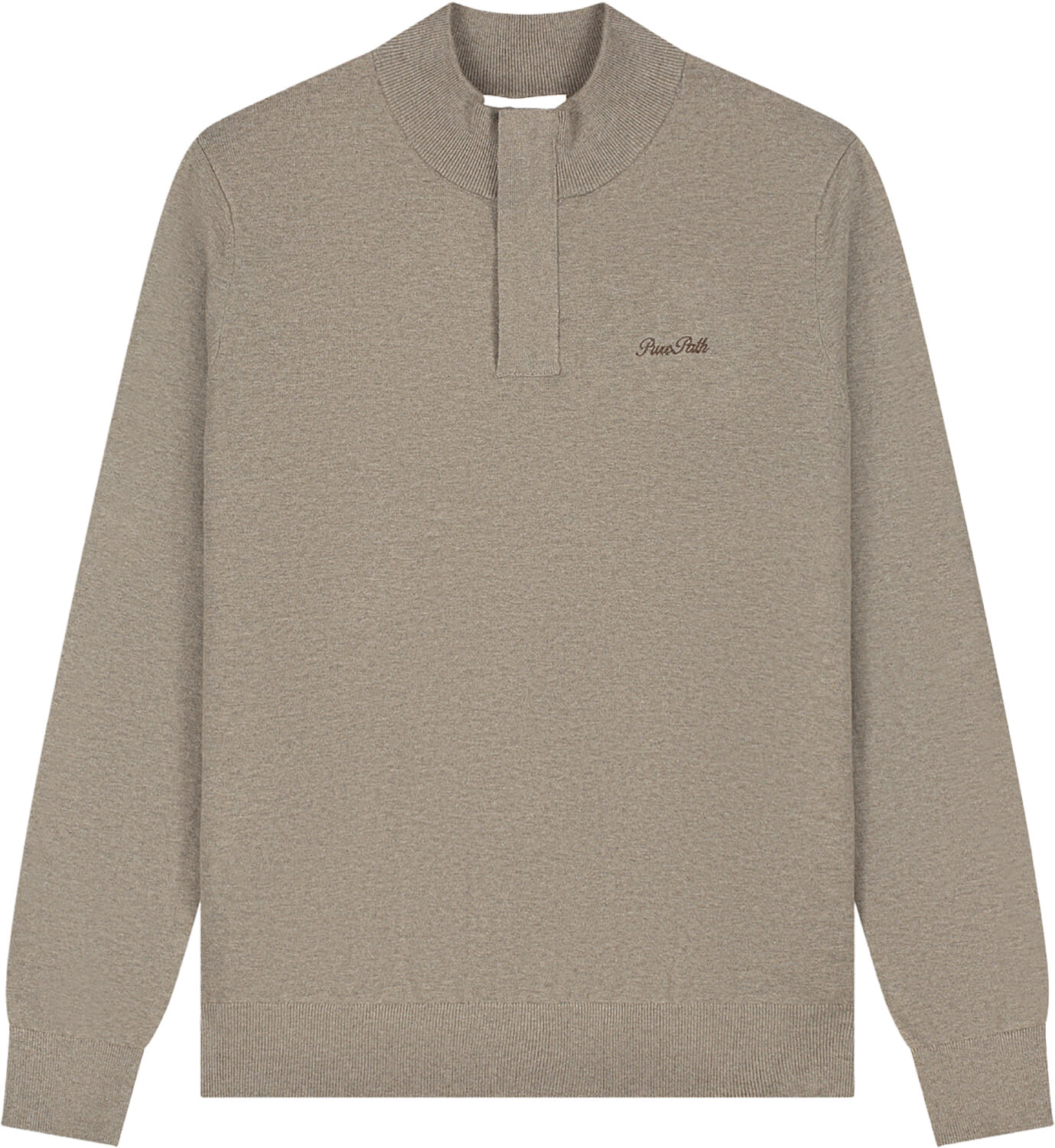 Pure Path Half-zip Trui Light Weight Hidden Beige