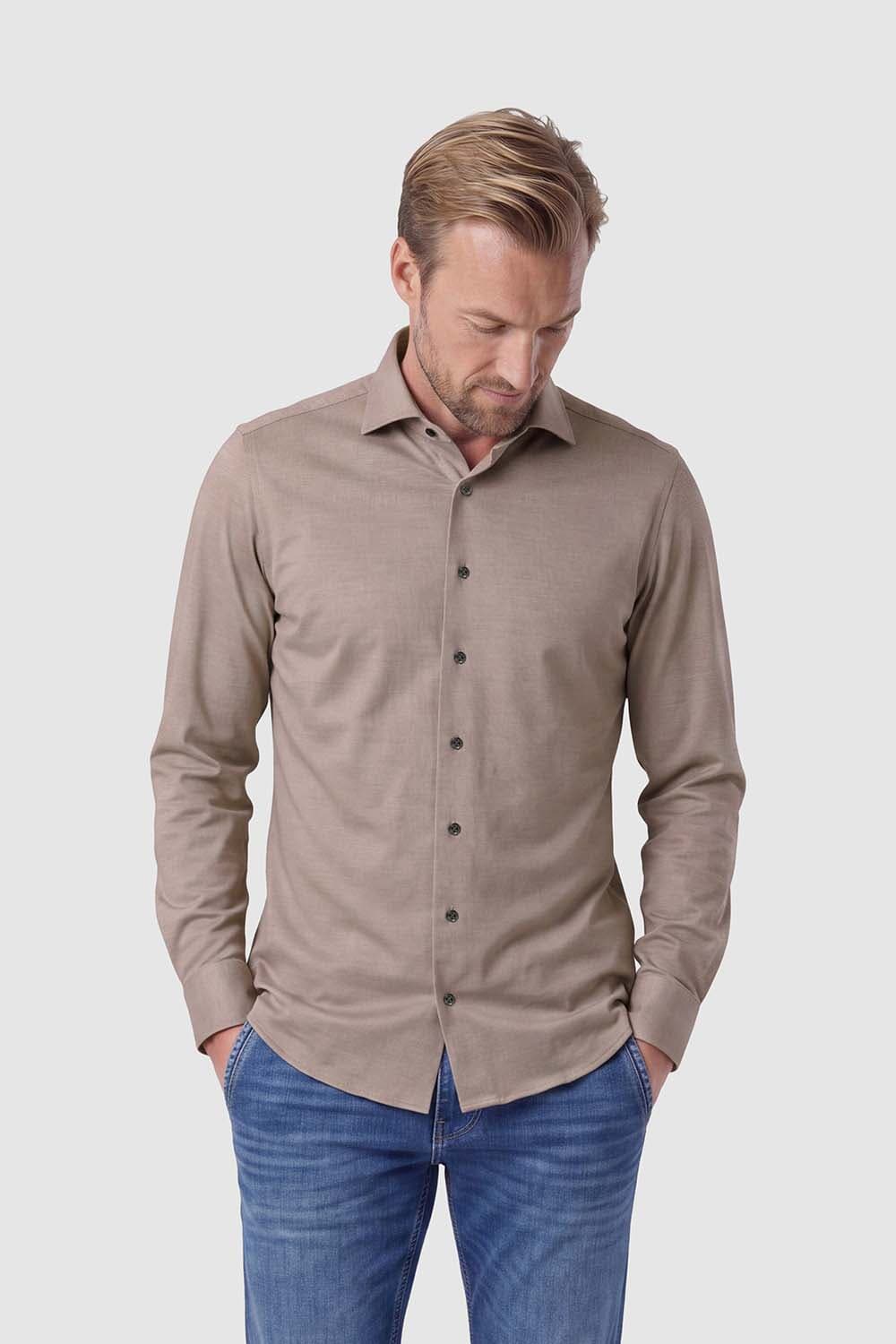 Bomont Overhemd George Compact Twill Bruin