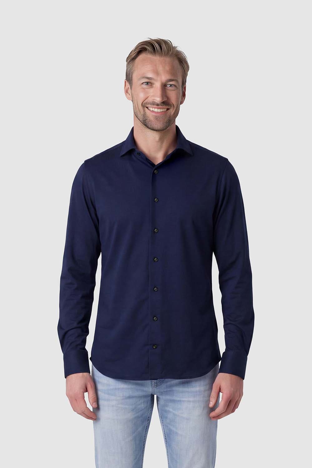 Bomont Overhemd George Compact Twill Navy