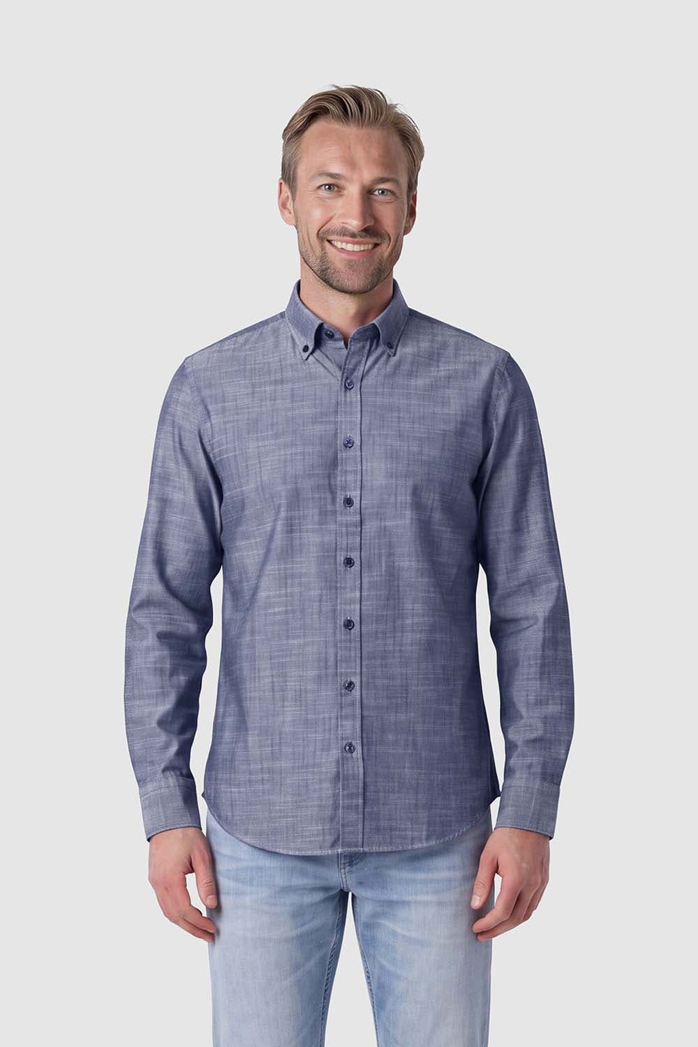 Bomont Overhemd Gerben Blauw
