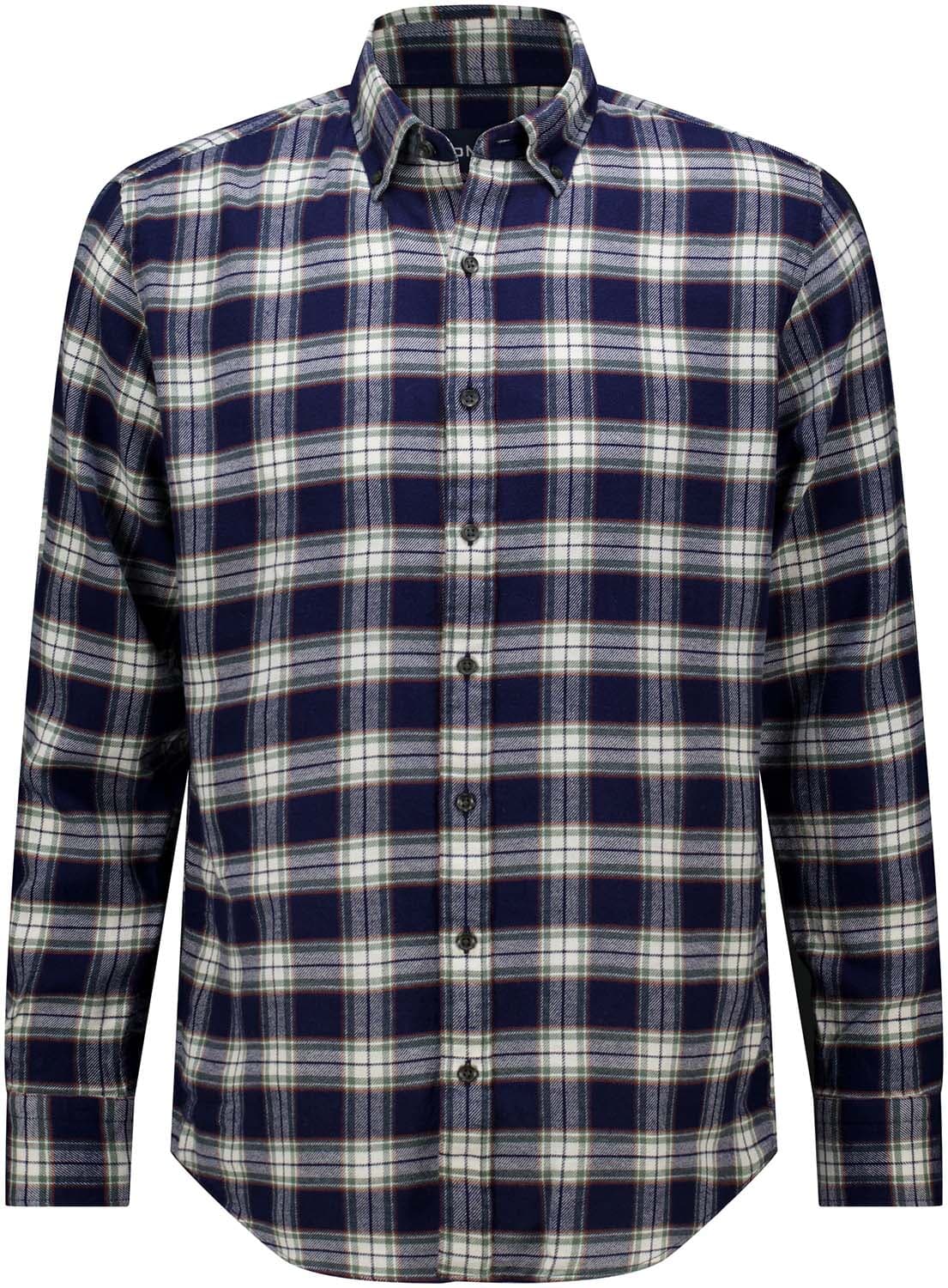 Bomont Overhemd Gabriel Flanel Check Blauw