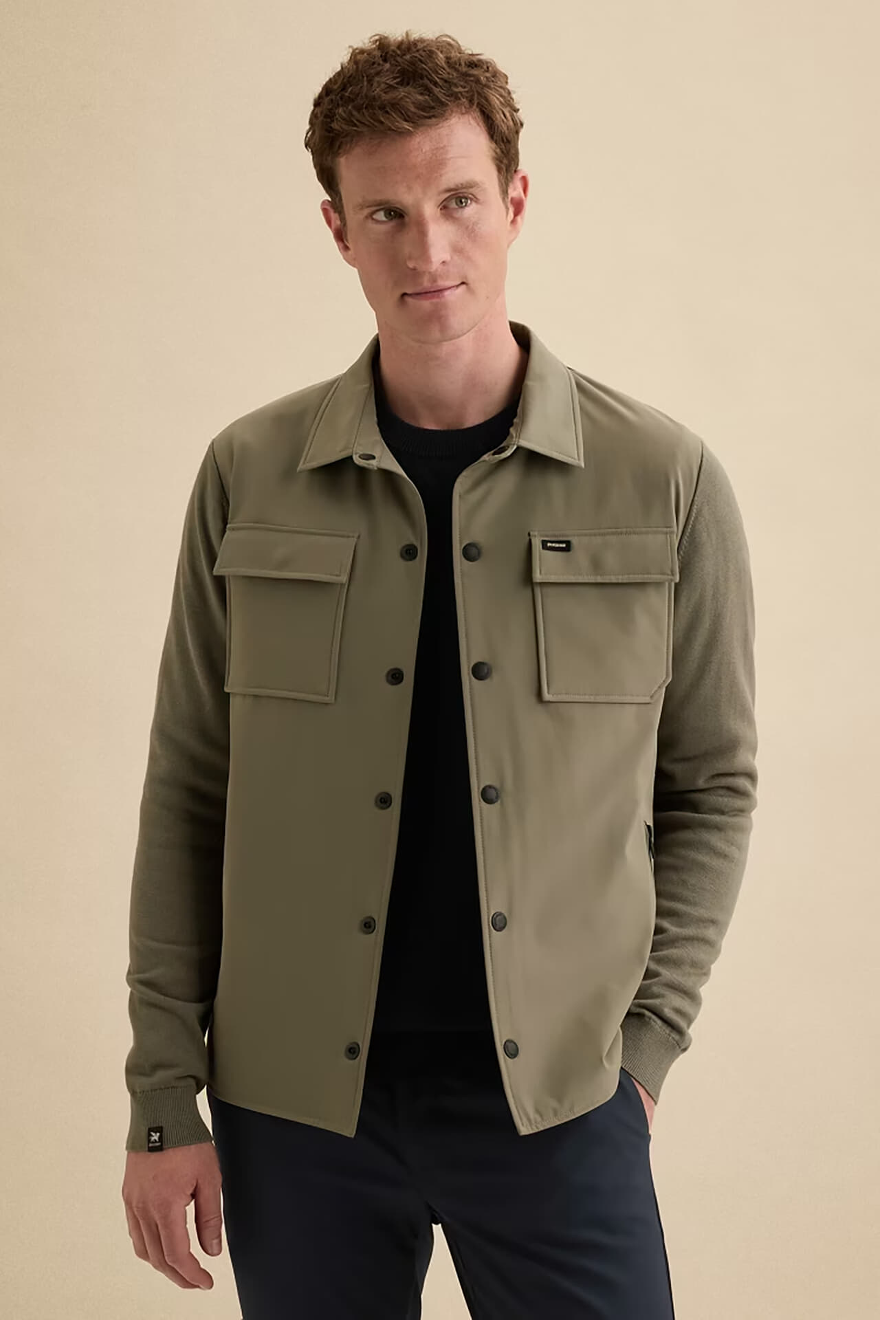 Vanguard Jas Button cotton modal Groen