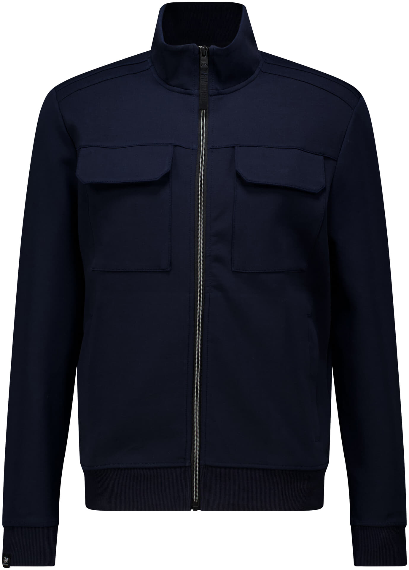 Vanguard Sweatvest interlock met rits en borstzakken Navy