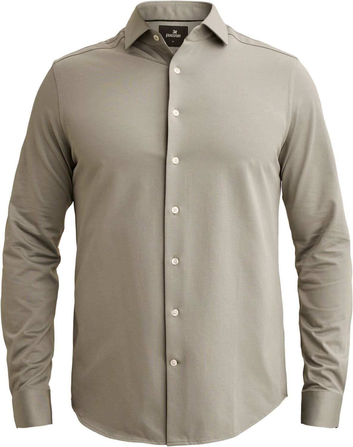 Vanguard Overhemd CF Oxford Jersey met widespread kraag Groen
