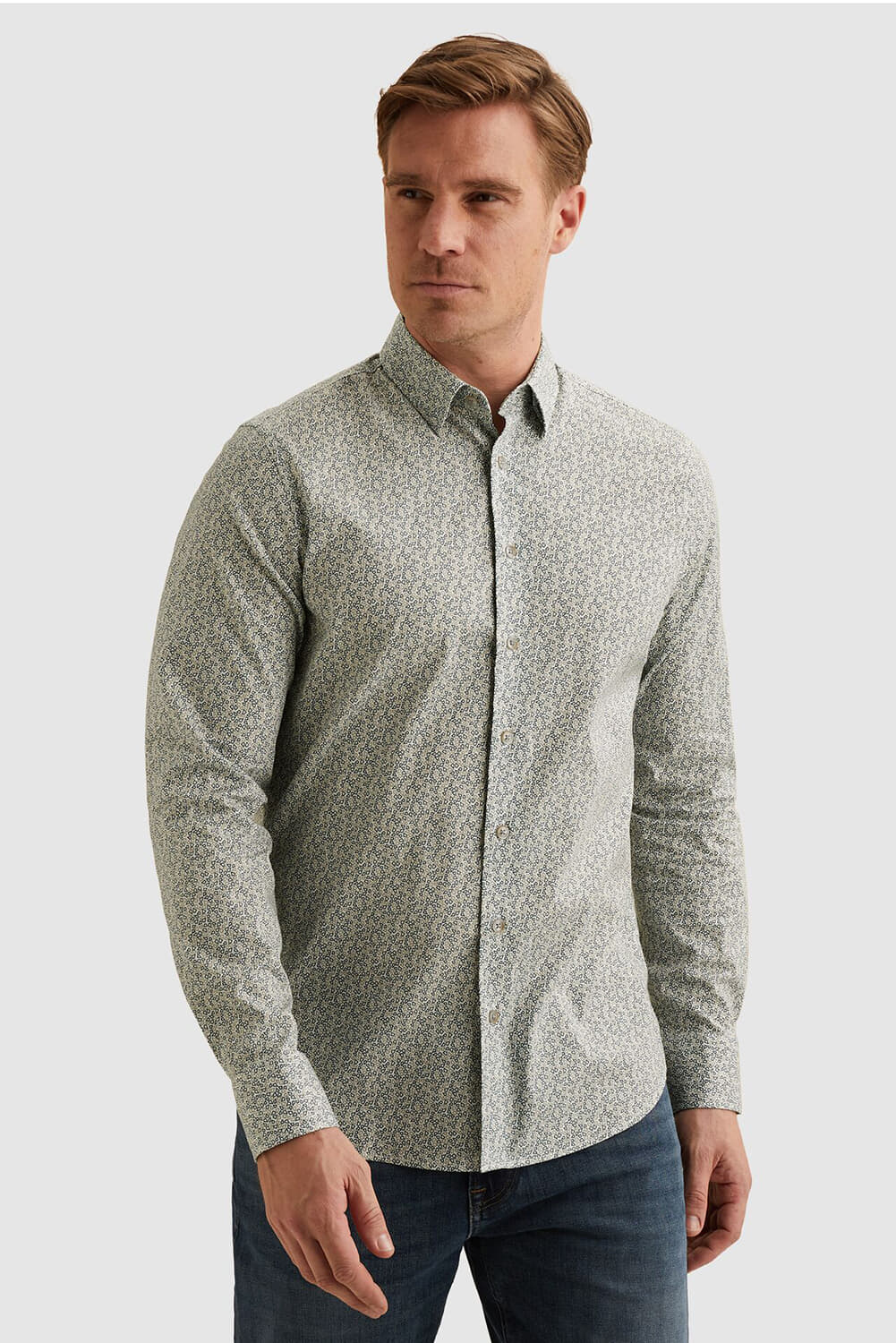 Vanguard Overhemd Print on poplin Wit