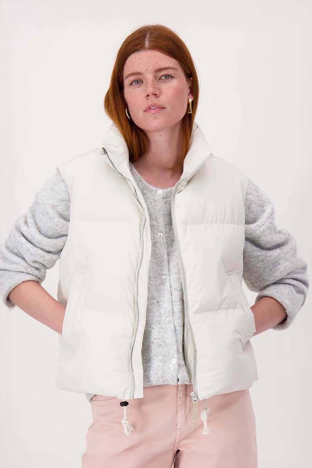 Zusss Bodywarmer kort bulky Off White