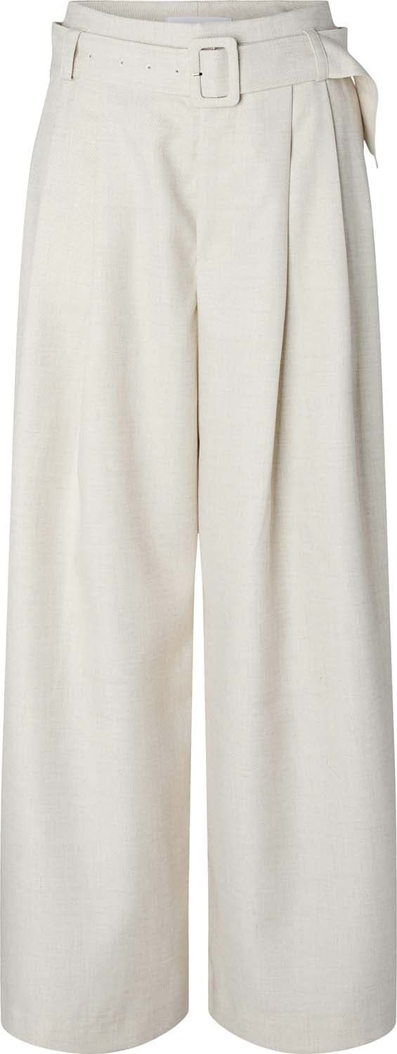Y.A.S. Broek Alikka HW Belted Off White