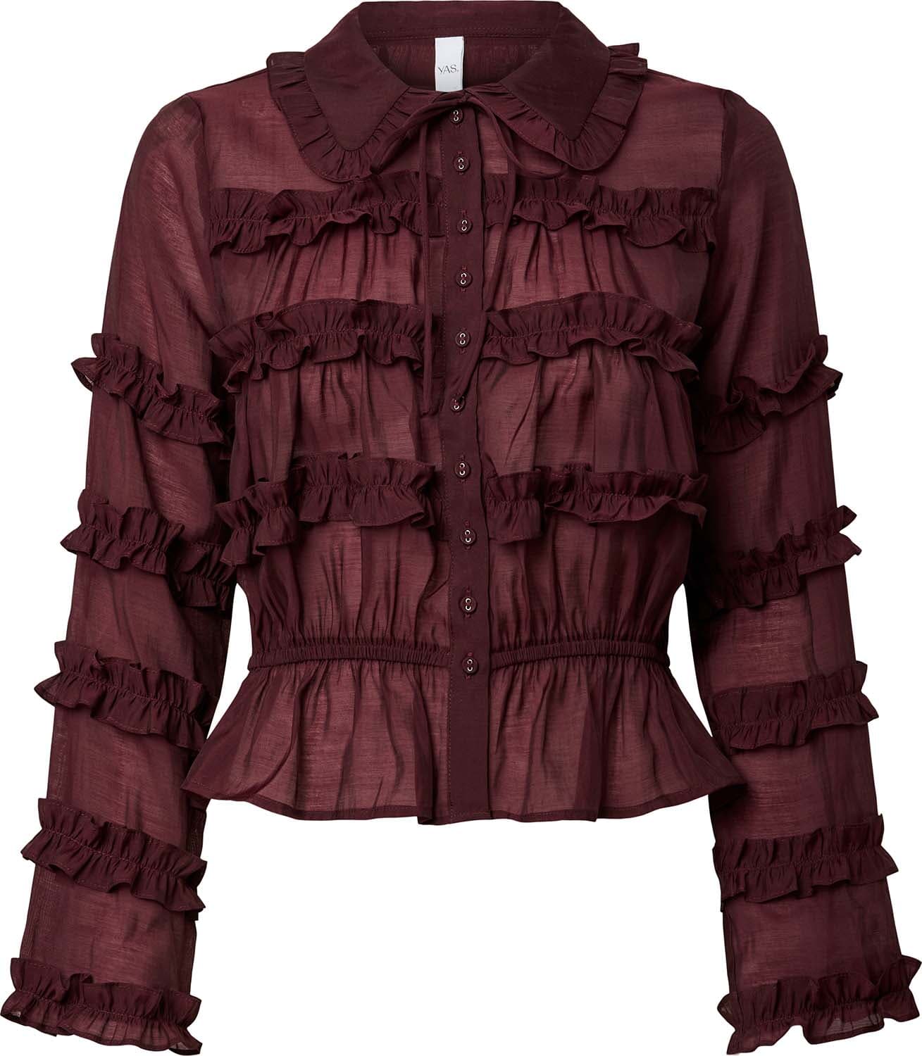 Y.A.S. Blouse Malva Bordeaux Rood