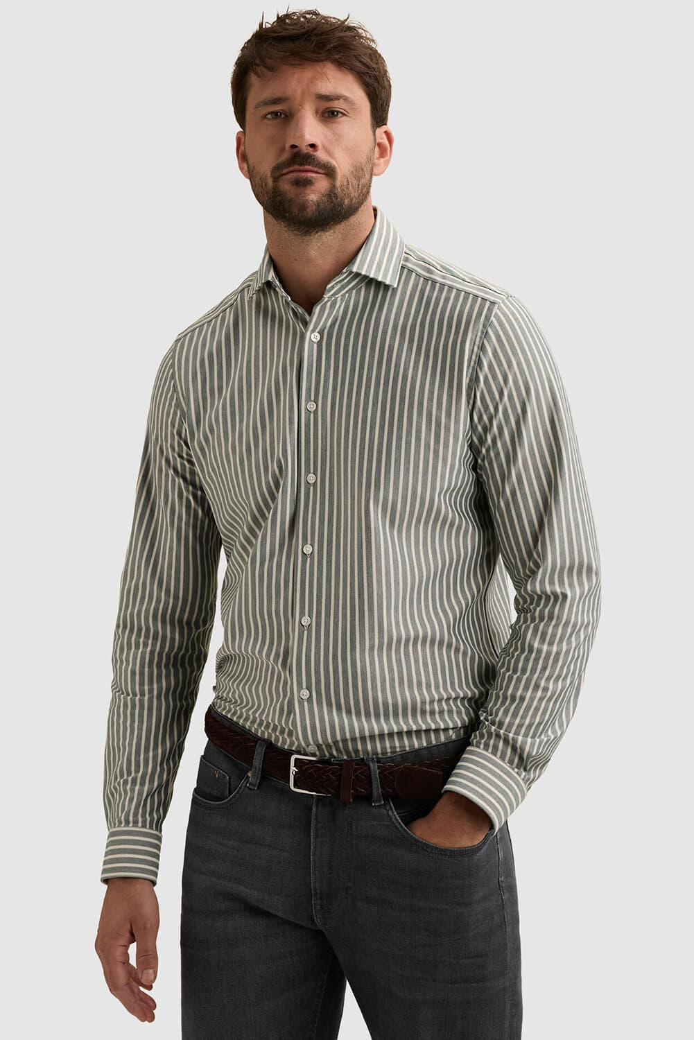Vanguard Overhemd CF Oxford Jersey Blauw