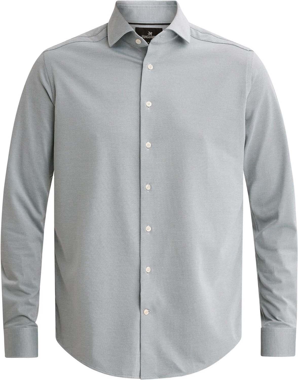 Vanguard Overhemd CF Oxford Jersey met tweekleurig effect Blauw