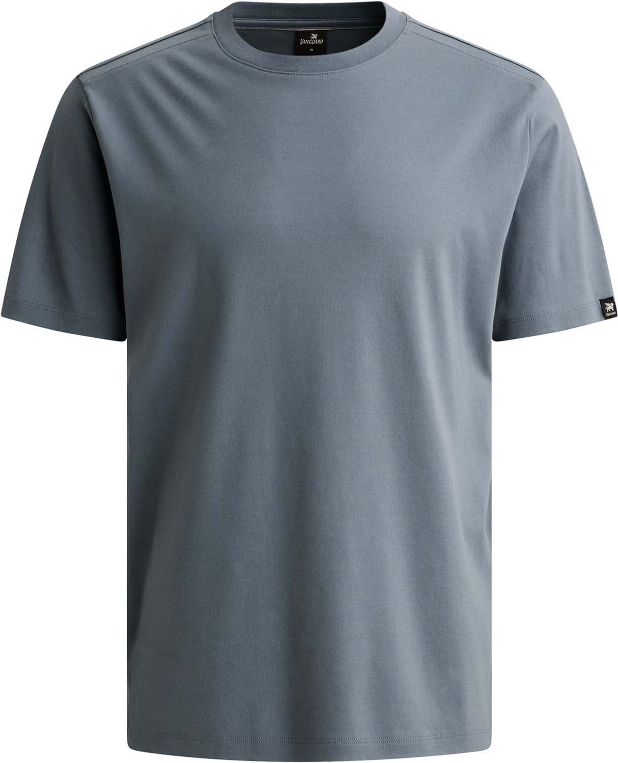 Vanguard T-shirt van gemerceriseerd katoen met ronde hals Blauw