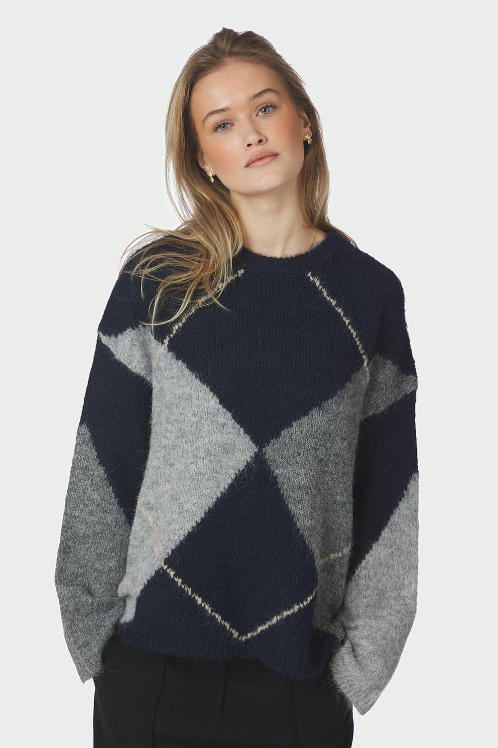 Neo Noir Trui Inga Fluff Navy