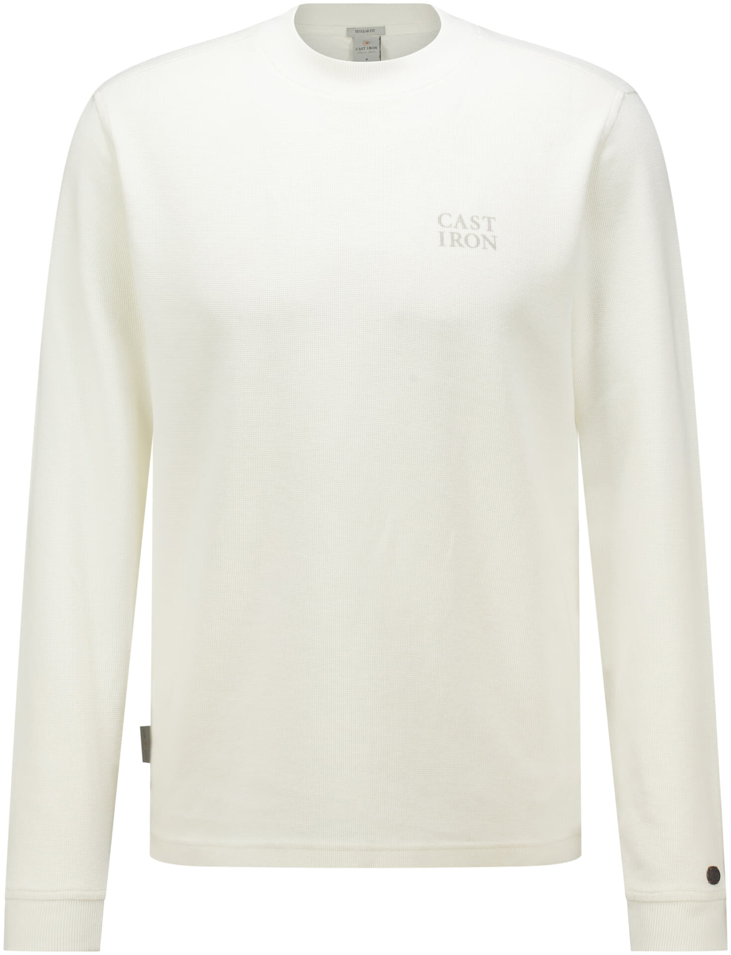 Cast Iron T-shirt r-neck regular fit waf Crème
