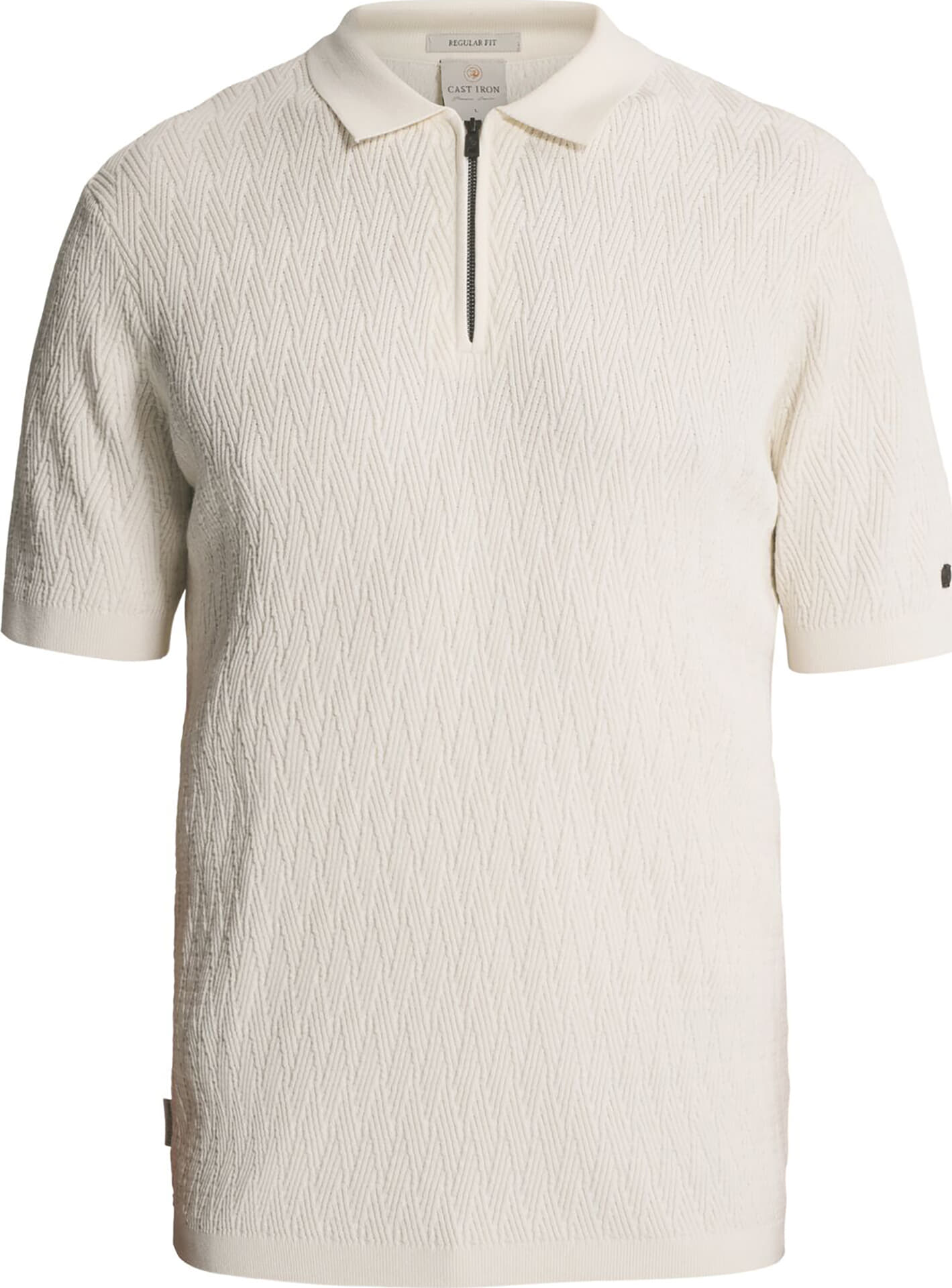 Cast Iron Polo regular fit cott Crème