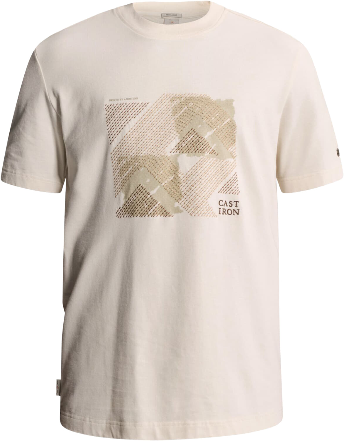 Cast Iron T-shirt regular fit  Crème