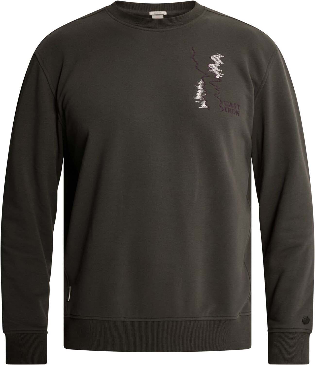 Cast Iron Sweater relaxed fit graphic Grijs