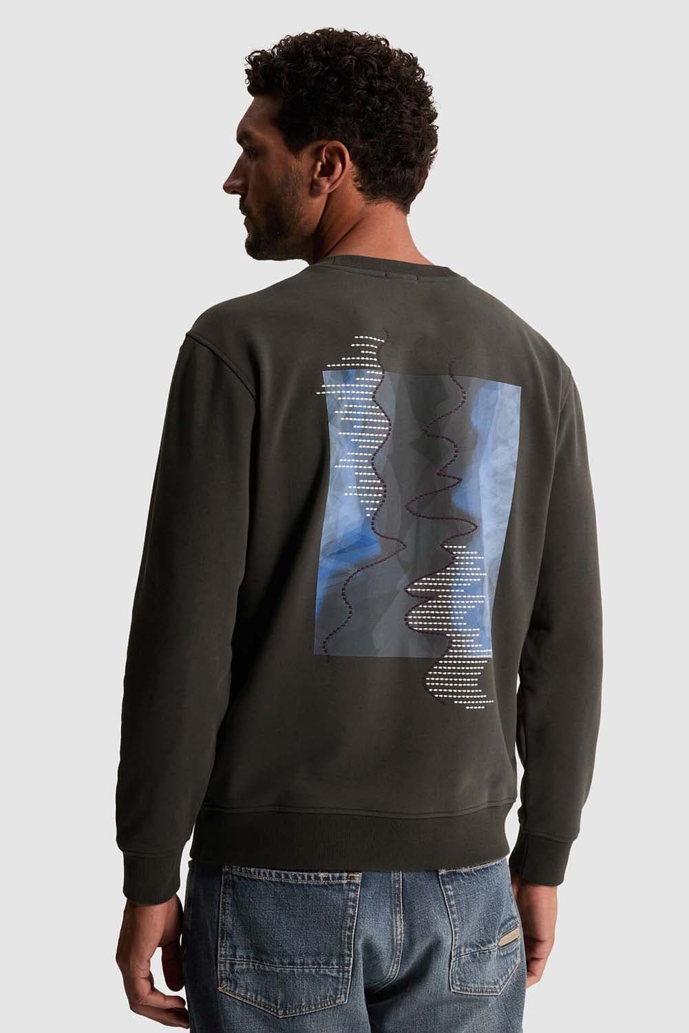 Cast Iron Sweater Relaxed fit Graphic Grijs