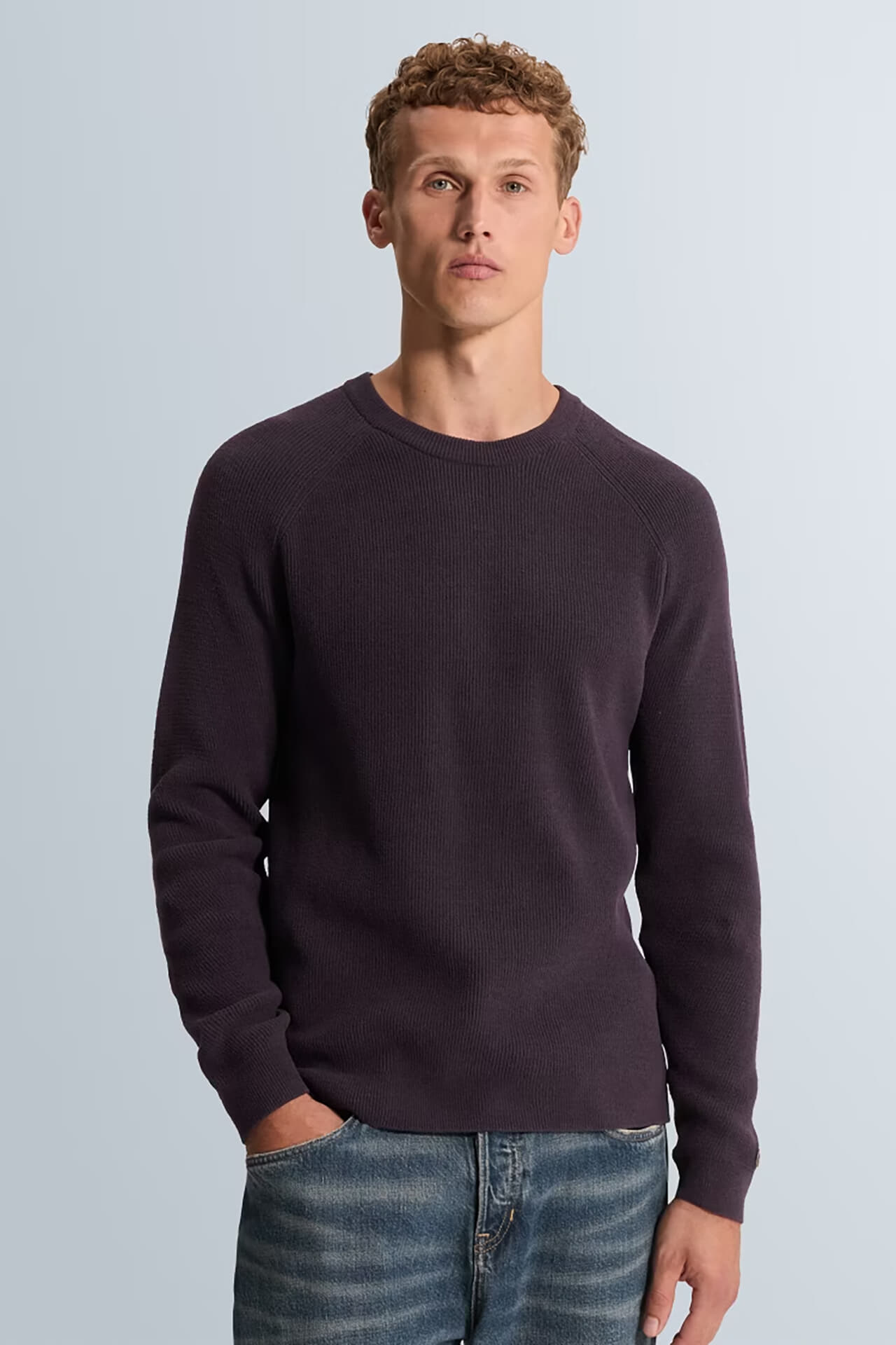 Cast Iron Trui regular fit soft blend Grijs