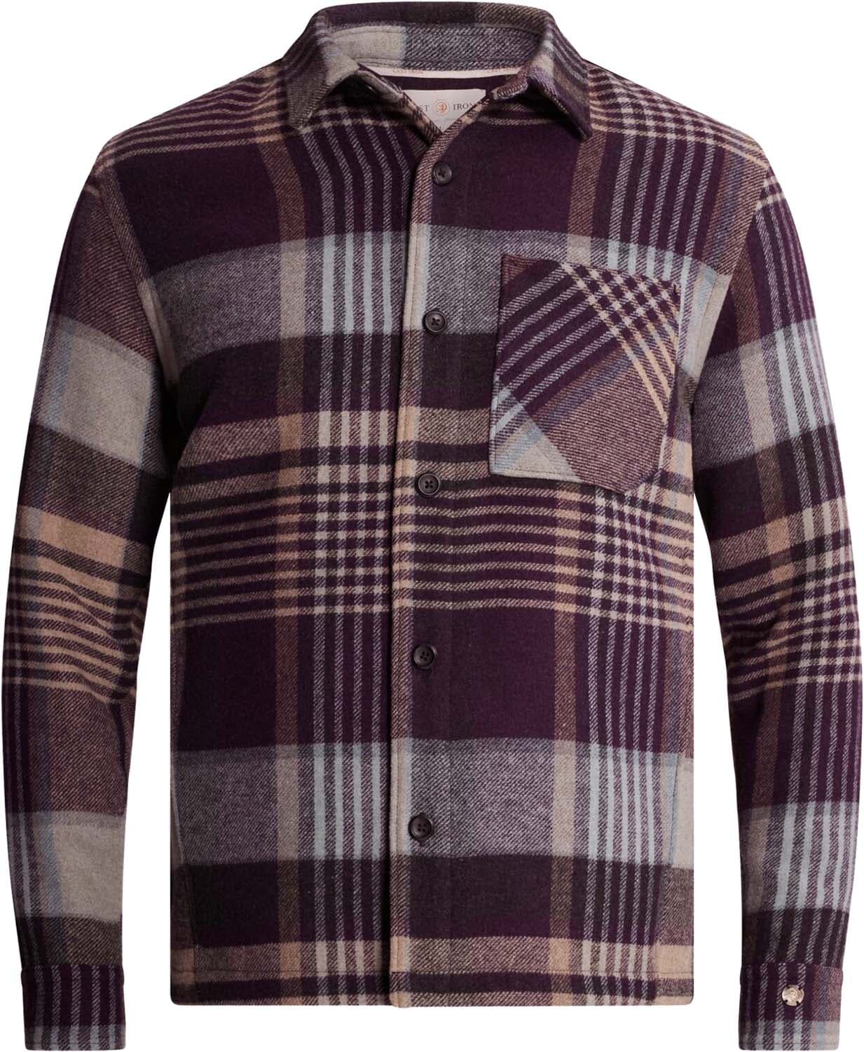 Cast Iron Overhemd Wool Blend Grijs