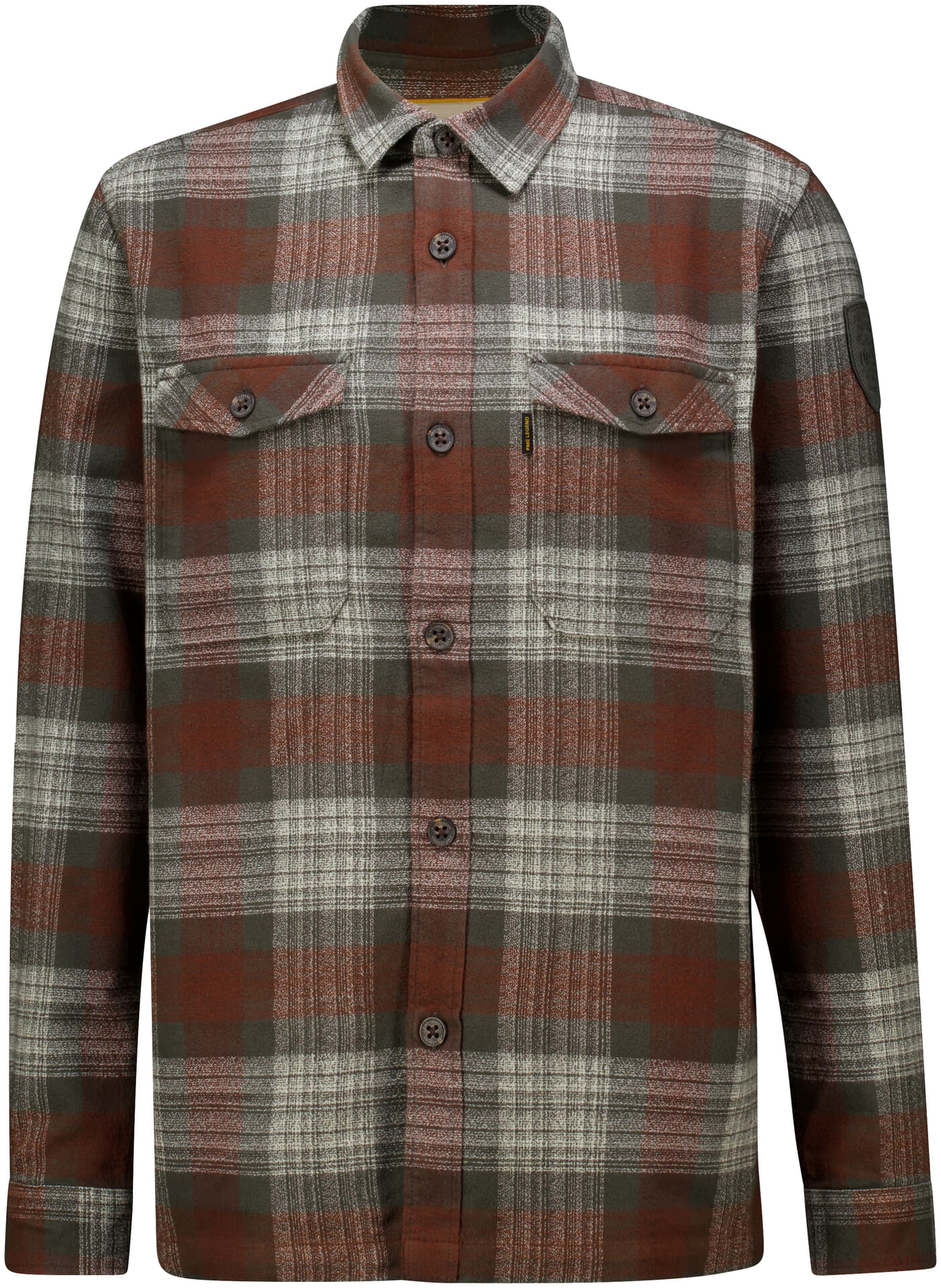 Pme Legend Overshirt Shadow Grindle Ruit Bruin