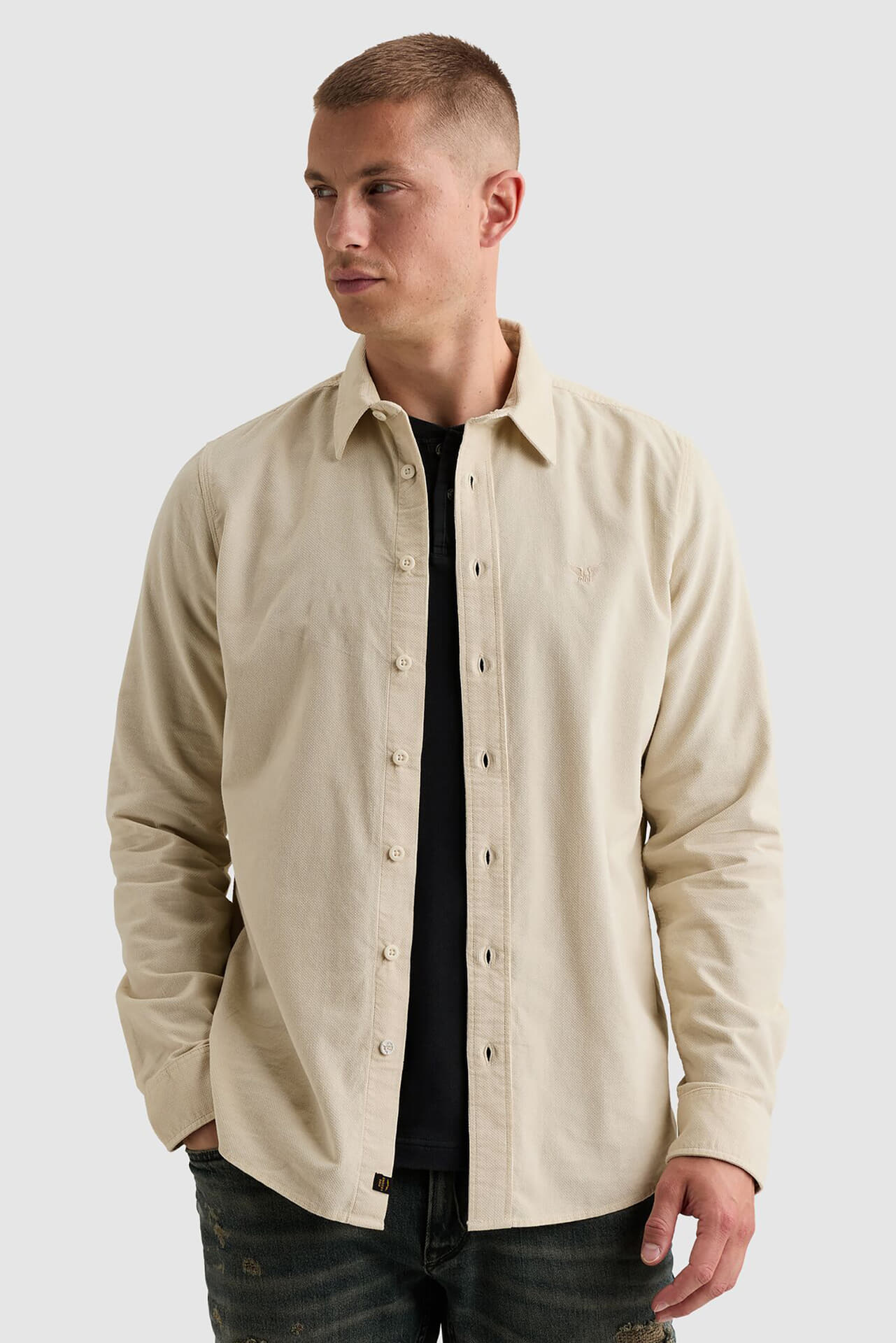Pme Legend Overhemd Fine Corduroy Beige