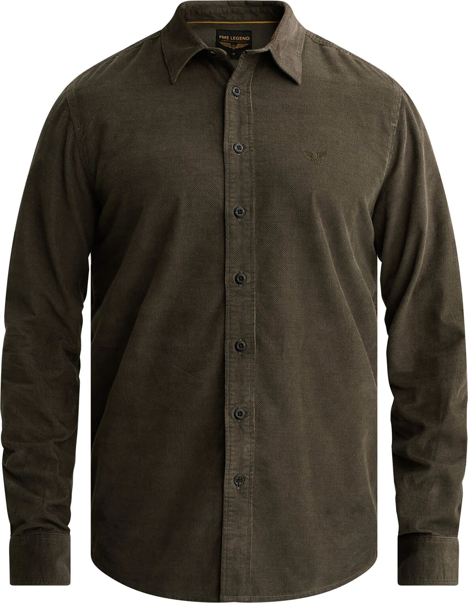 Pme Legend Overhemd Fine Corduroy Army
