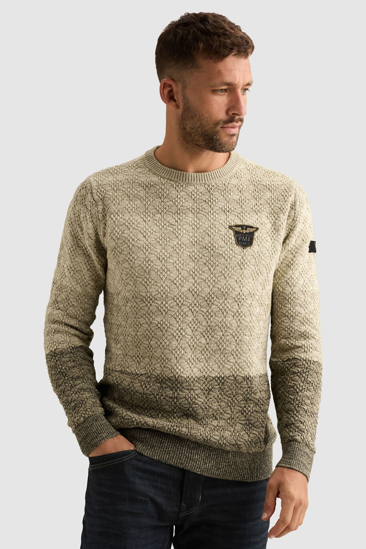 Pme Legend Gebreide Trui Gradient Beige