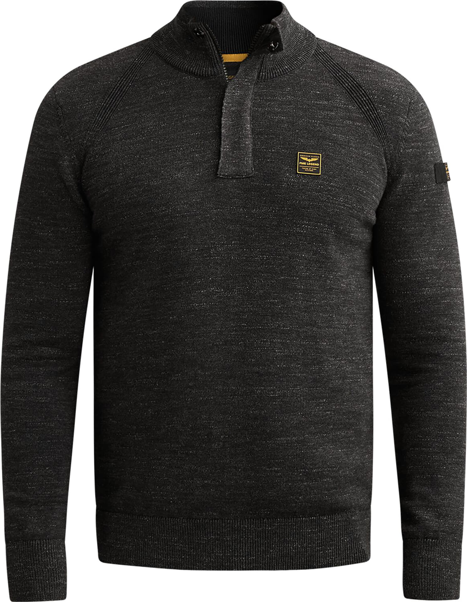 Pme Legend Half-zip Trui Rib Zwart