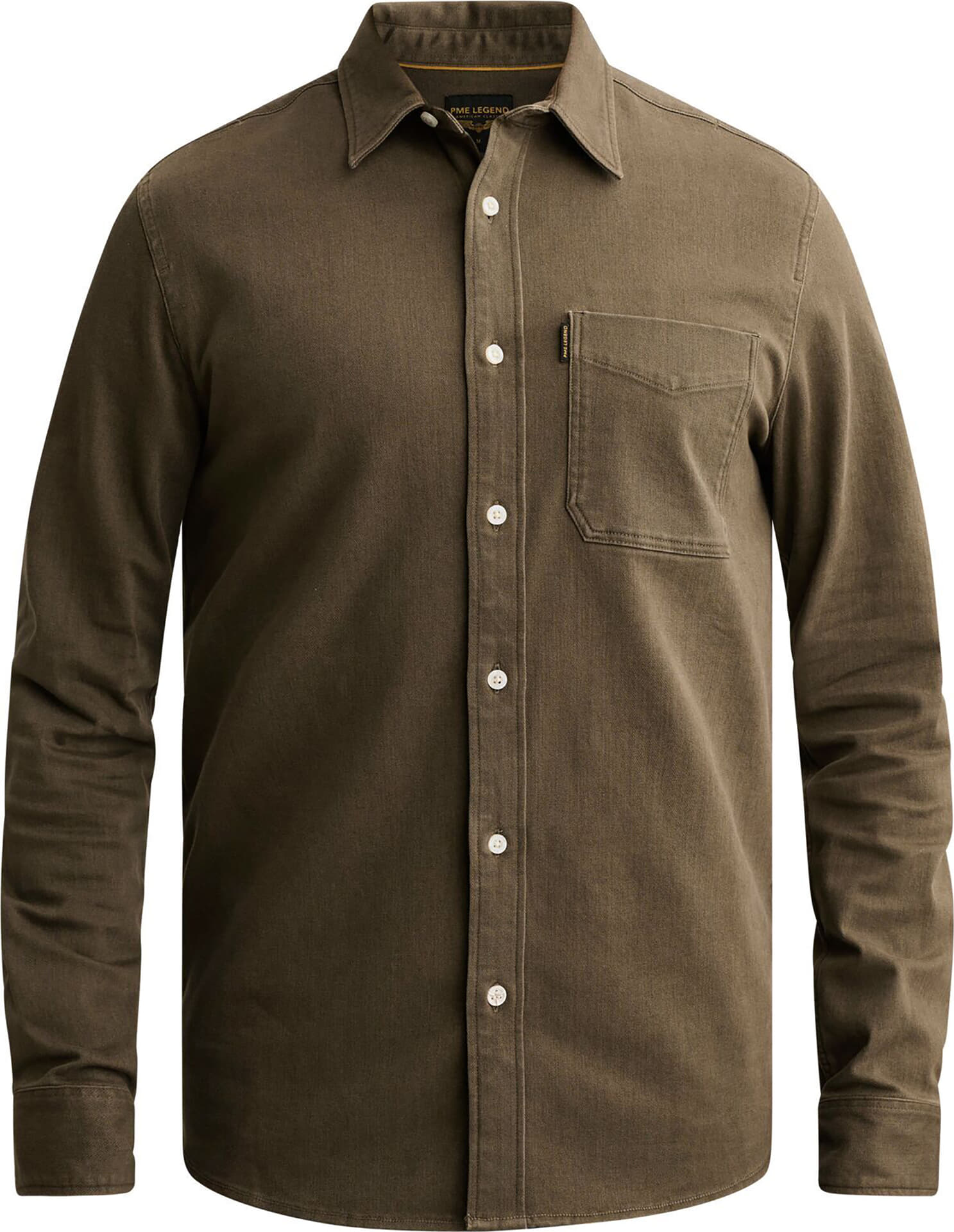 Pme Legend Overhemd Colored Denim Army