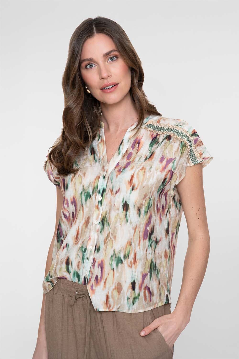 Geisha Blouse Aqua