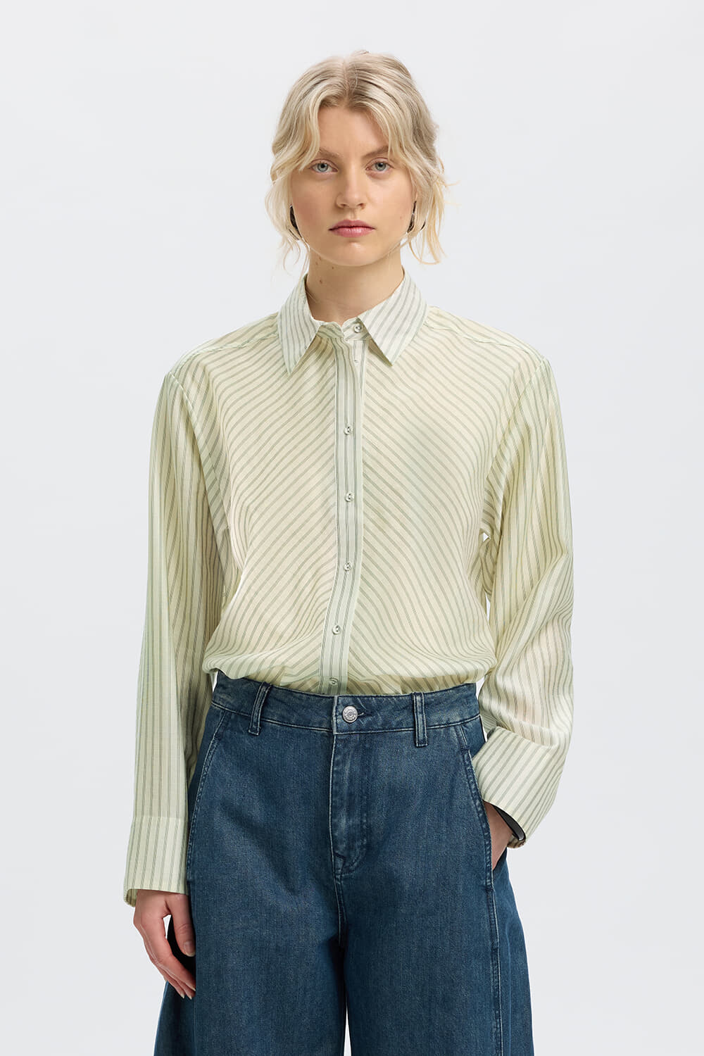 Selected Femme Blouse Connie Relaxed Fit Off White