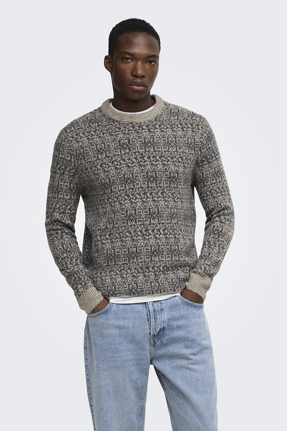 Only & Sons Trui Gebreide  Sage Nordic Regular Bruin