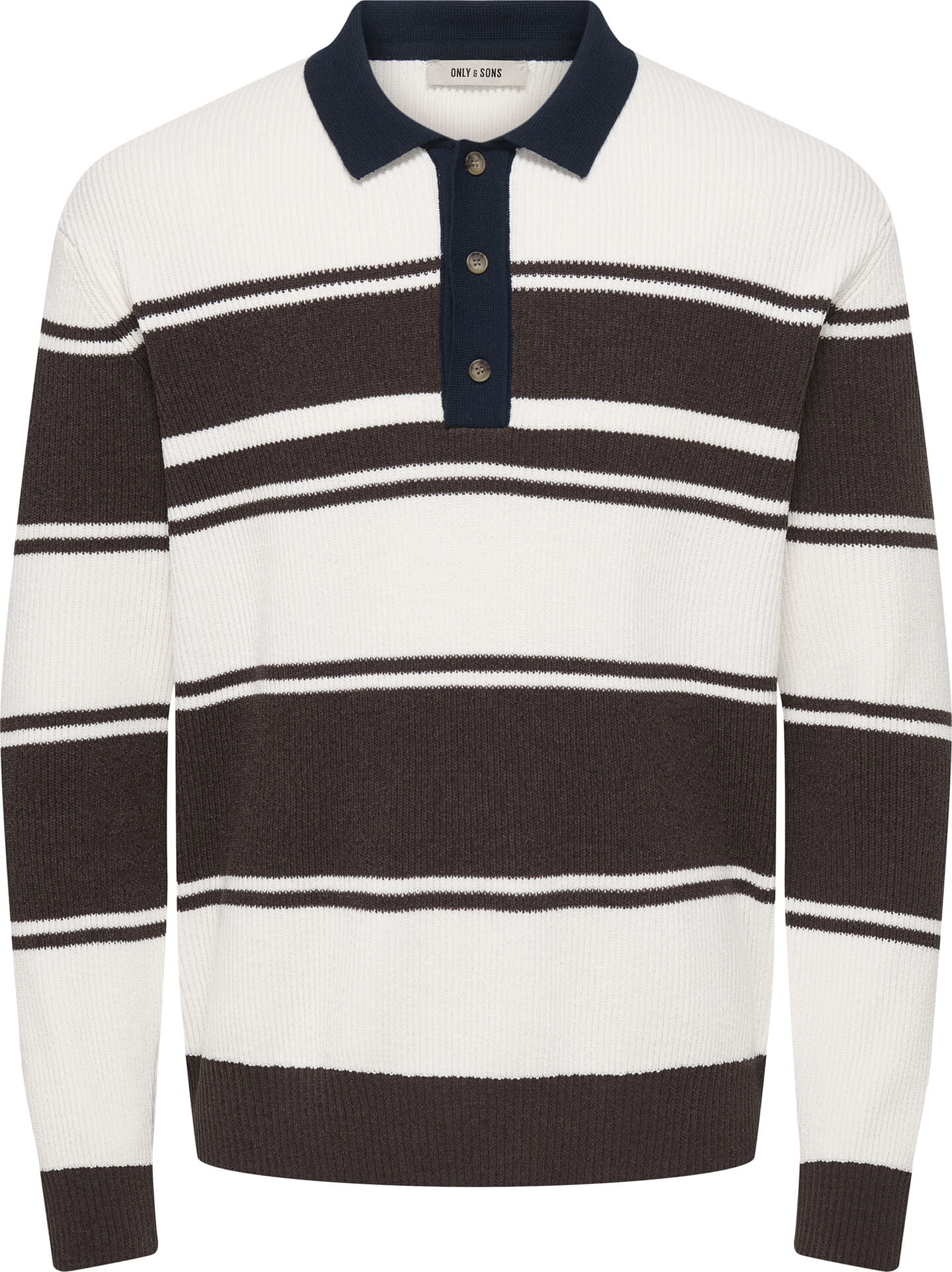 Only & Sons Gebreide Polotrui Rodger Relaxed Bruin