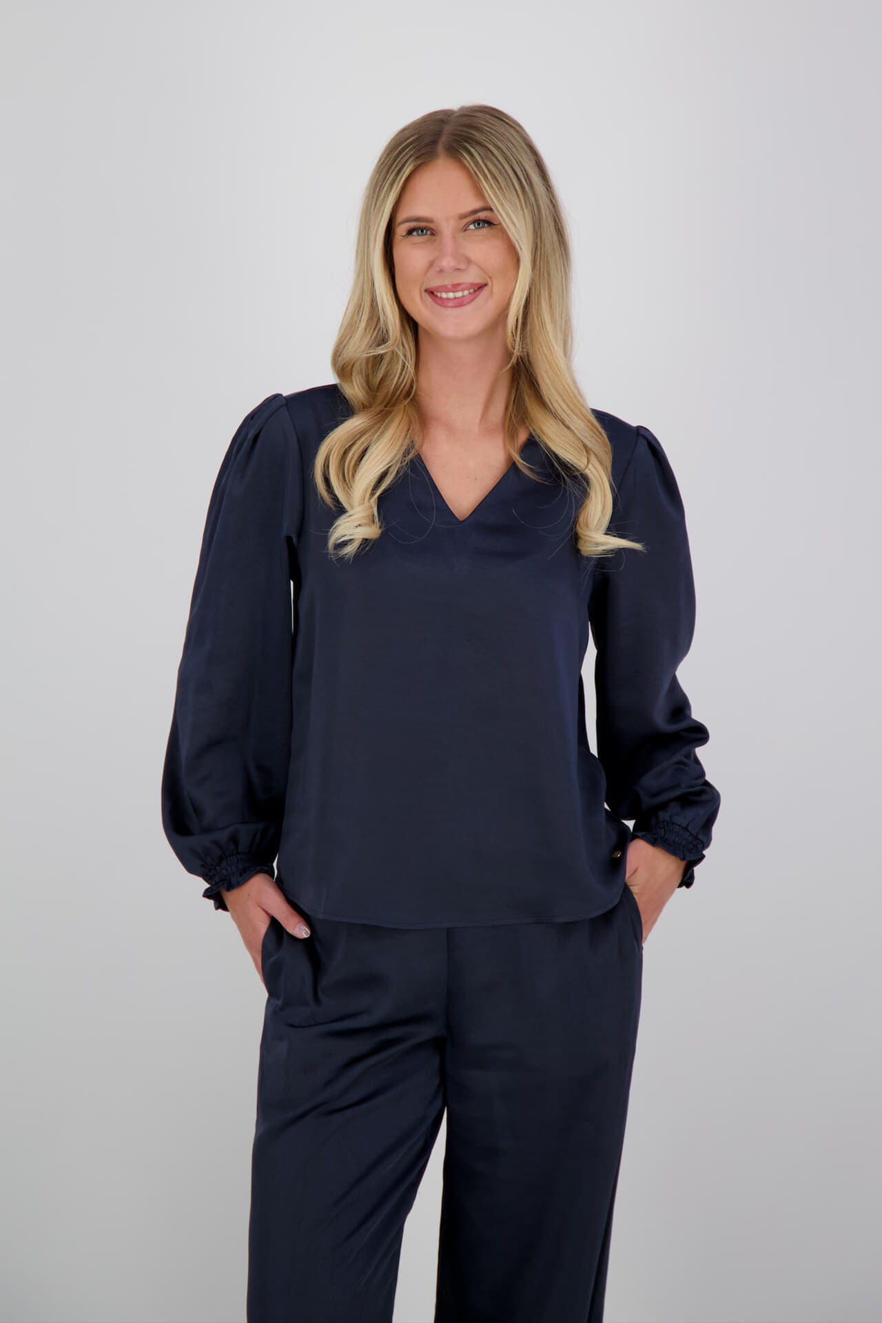 Vive La Femme Blouse Emely Navy