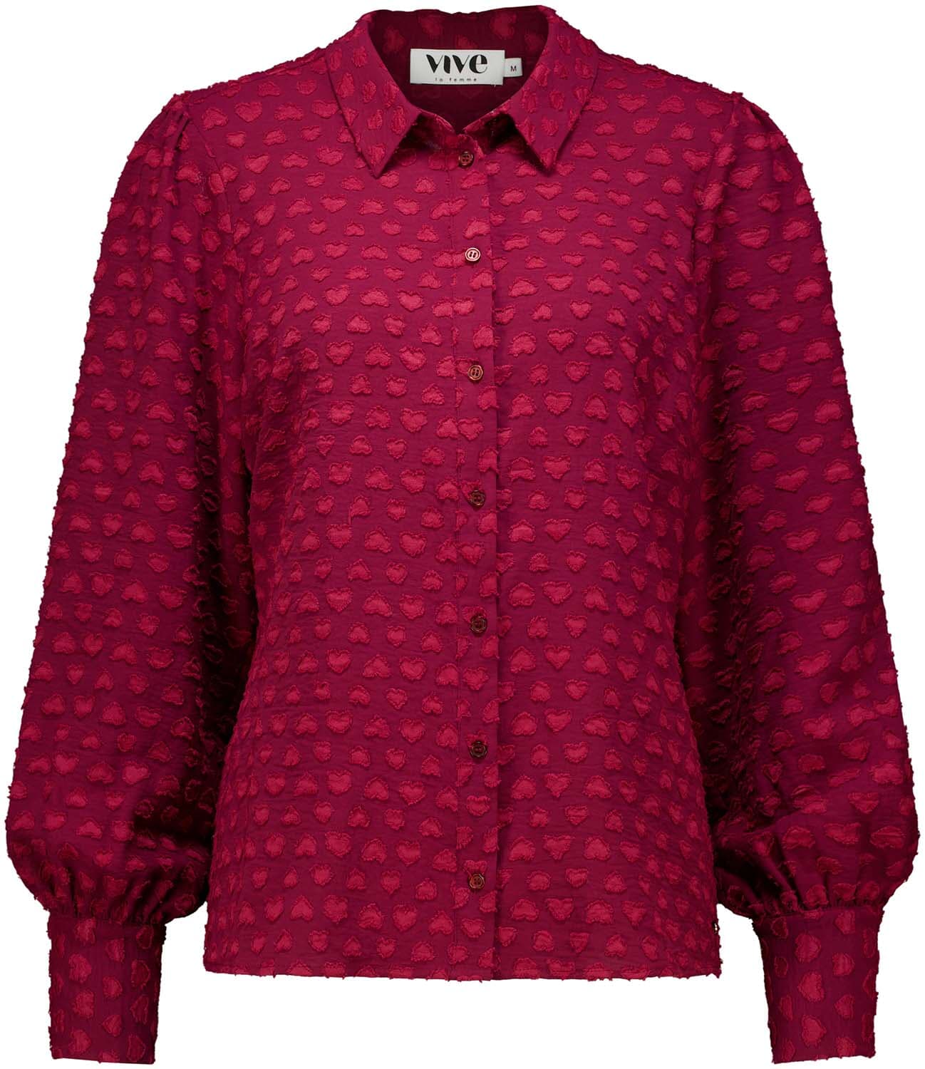 Vive La Femme Blouse Ella Bordeaux Rood