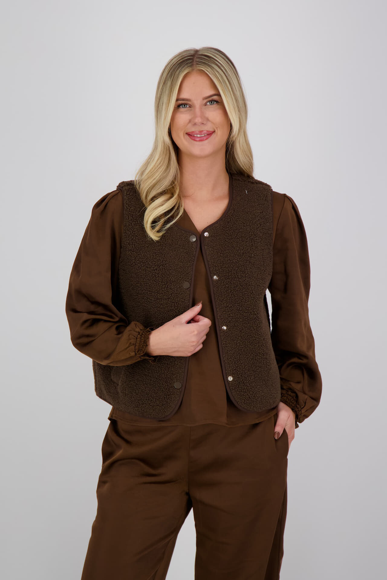 Vive La Femme Gilet Elina Bruin