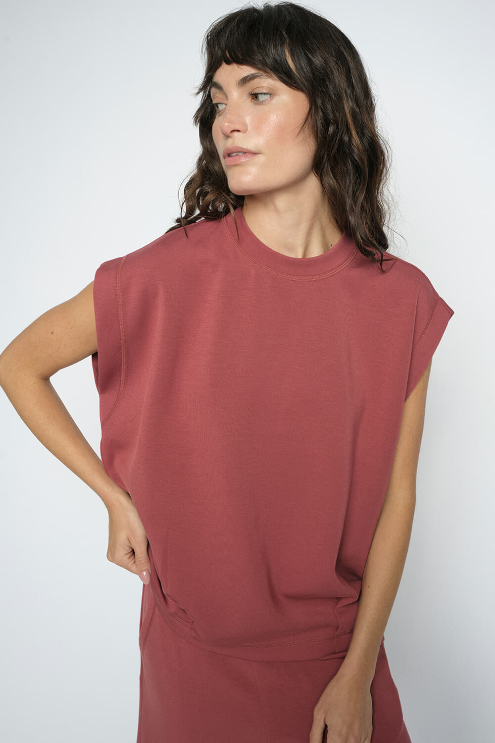 Mos Mosh MMNamara O-SL Sweatshirt Bordeaux Rood