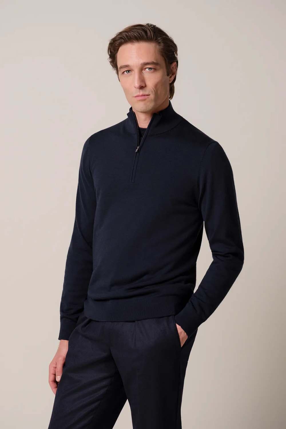 Profuomo Trui Half-zip  Navy