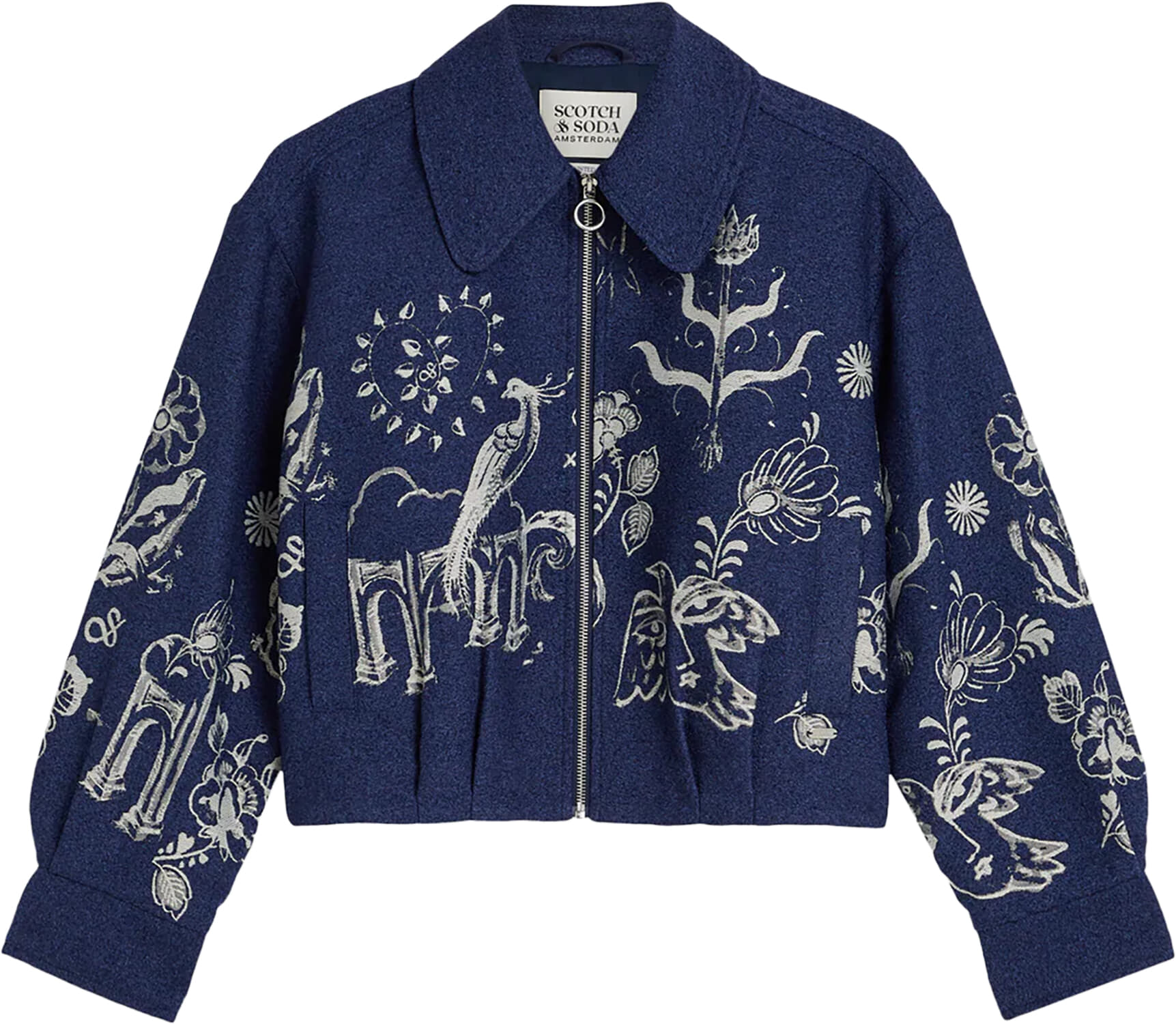 Scotch & Soda Jas Jacquard Navy