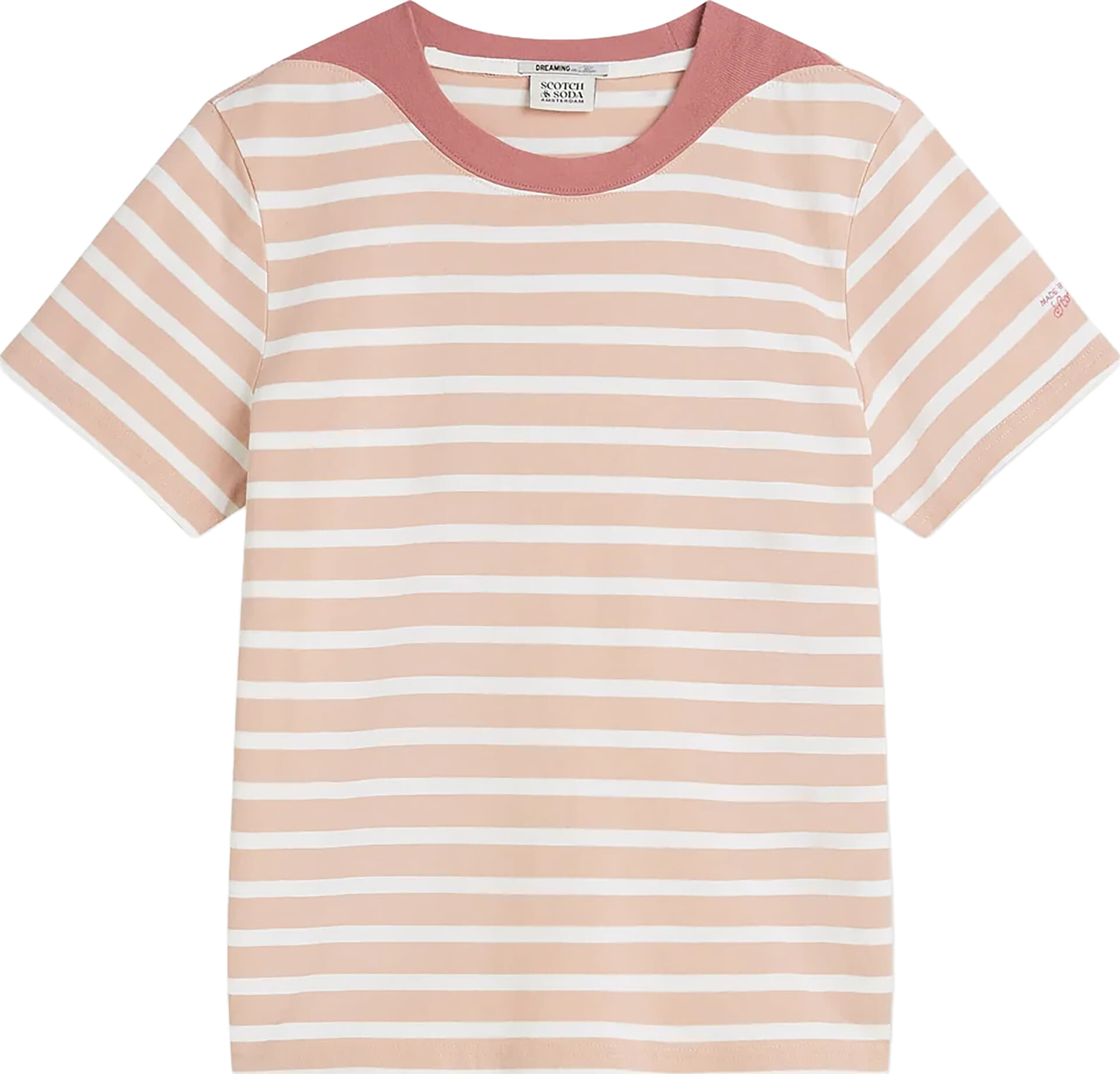 Scotch & Soda T-shirt Breton  Roze