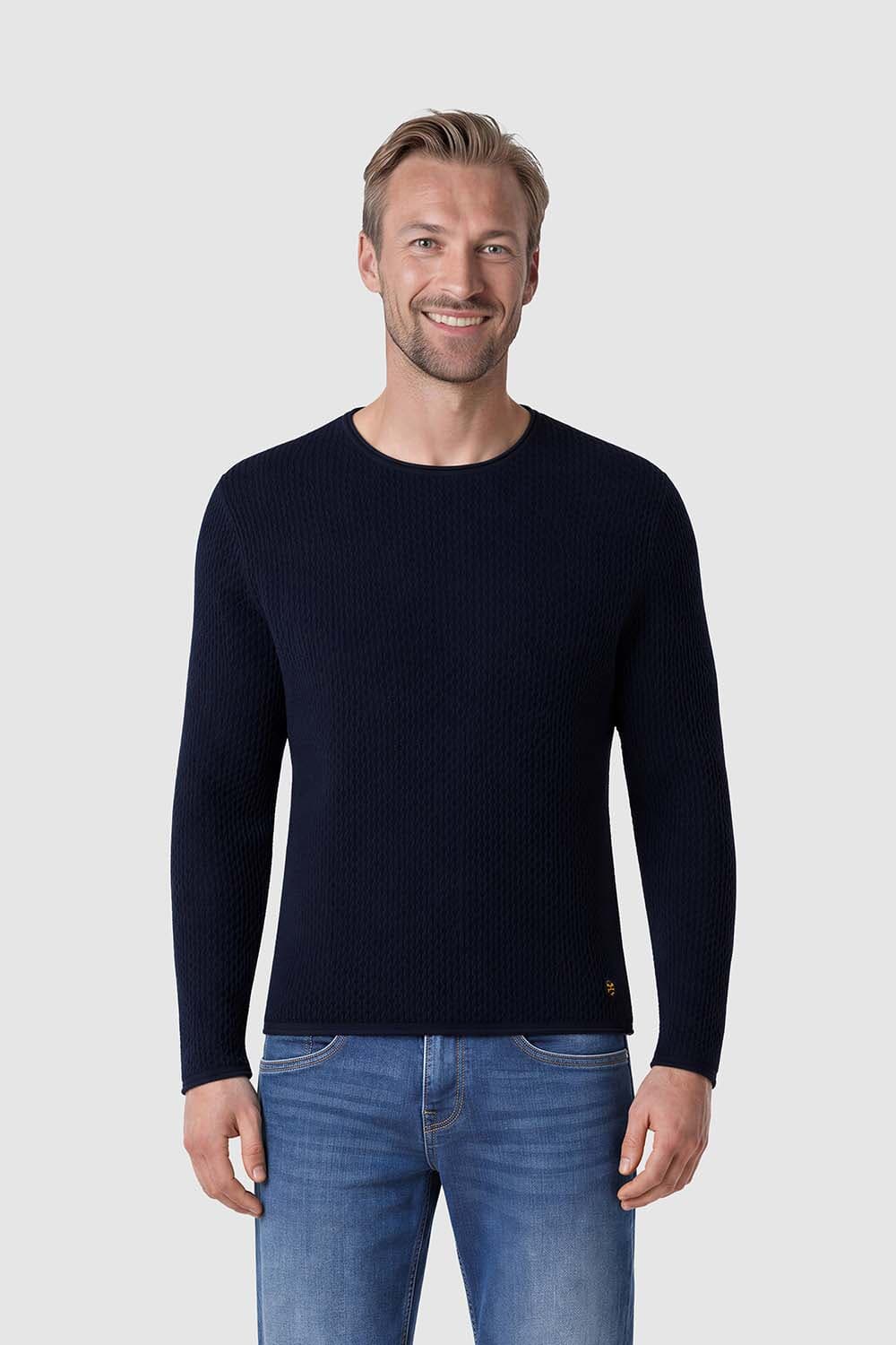 Jack & Jones Gebreide Trui Mason Navy