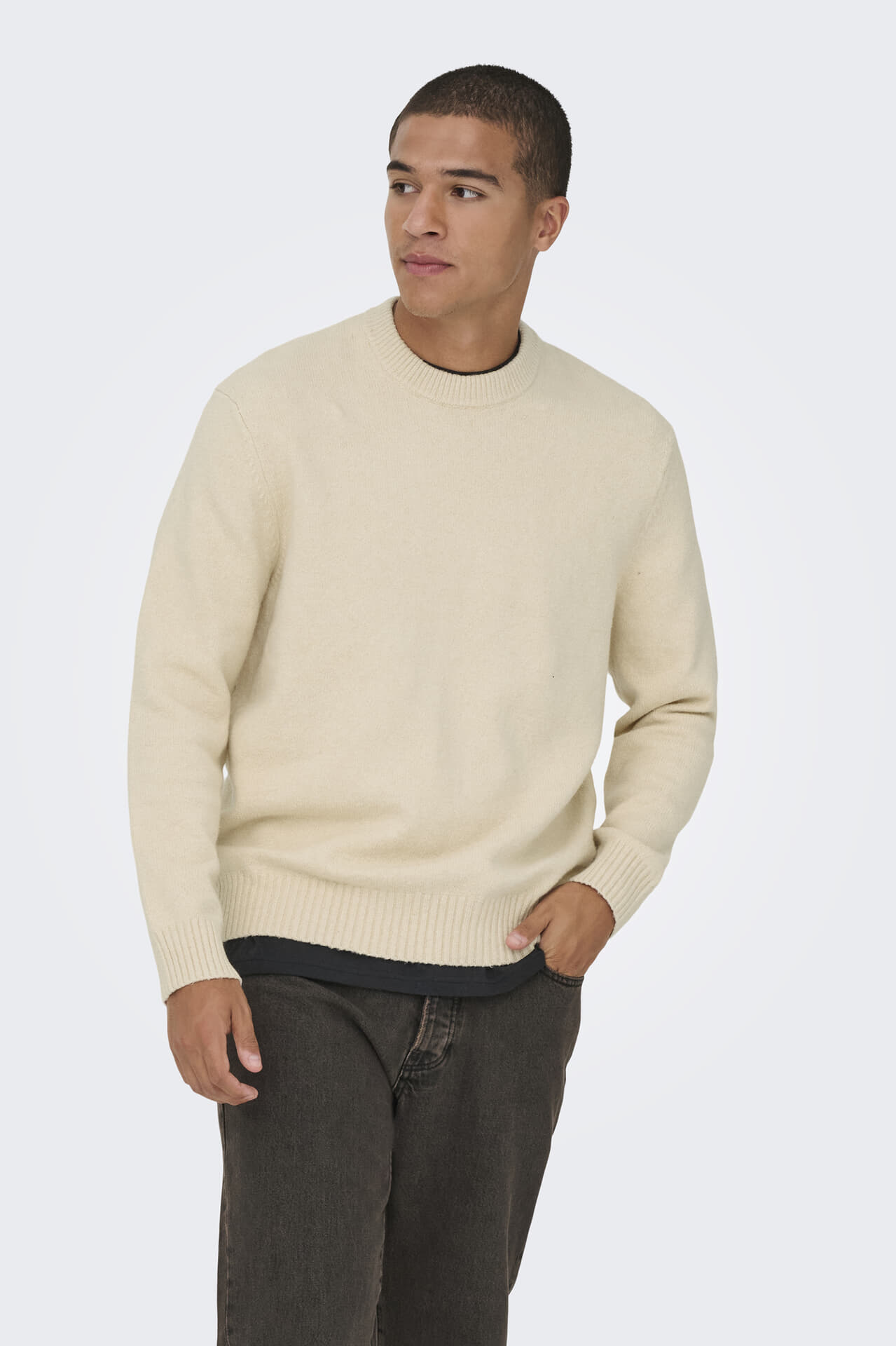 Only & Sons Gebreide Trui James RLX  Beige